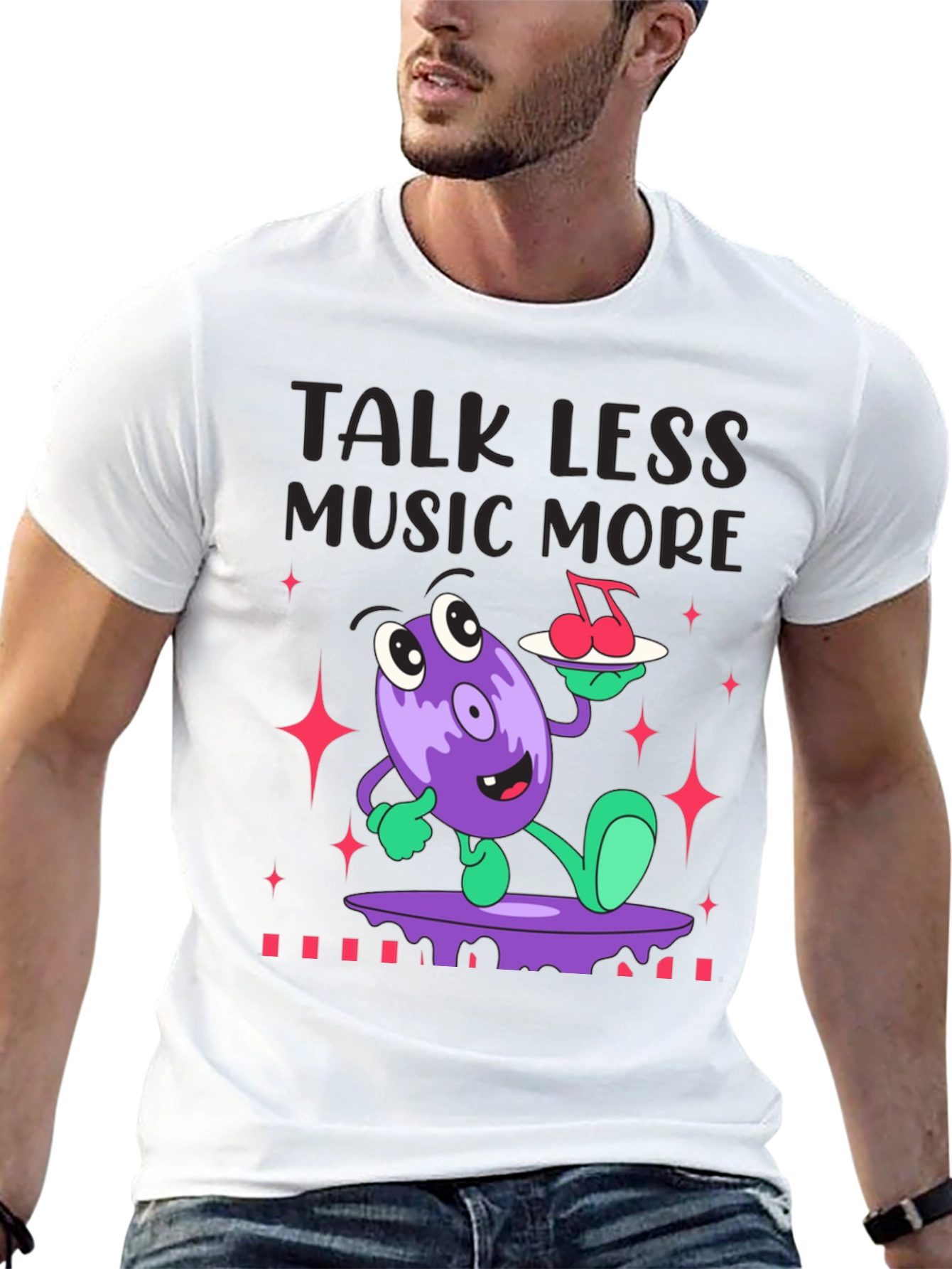 Talk Less Music More Graphic T-Shirt