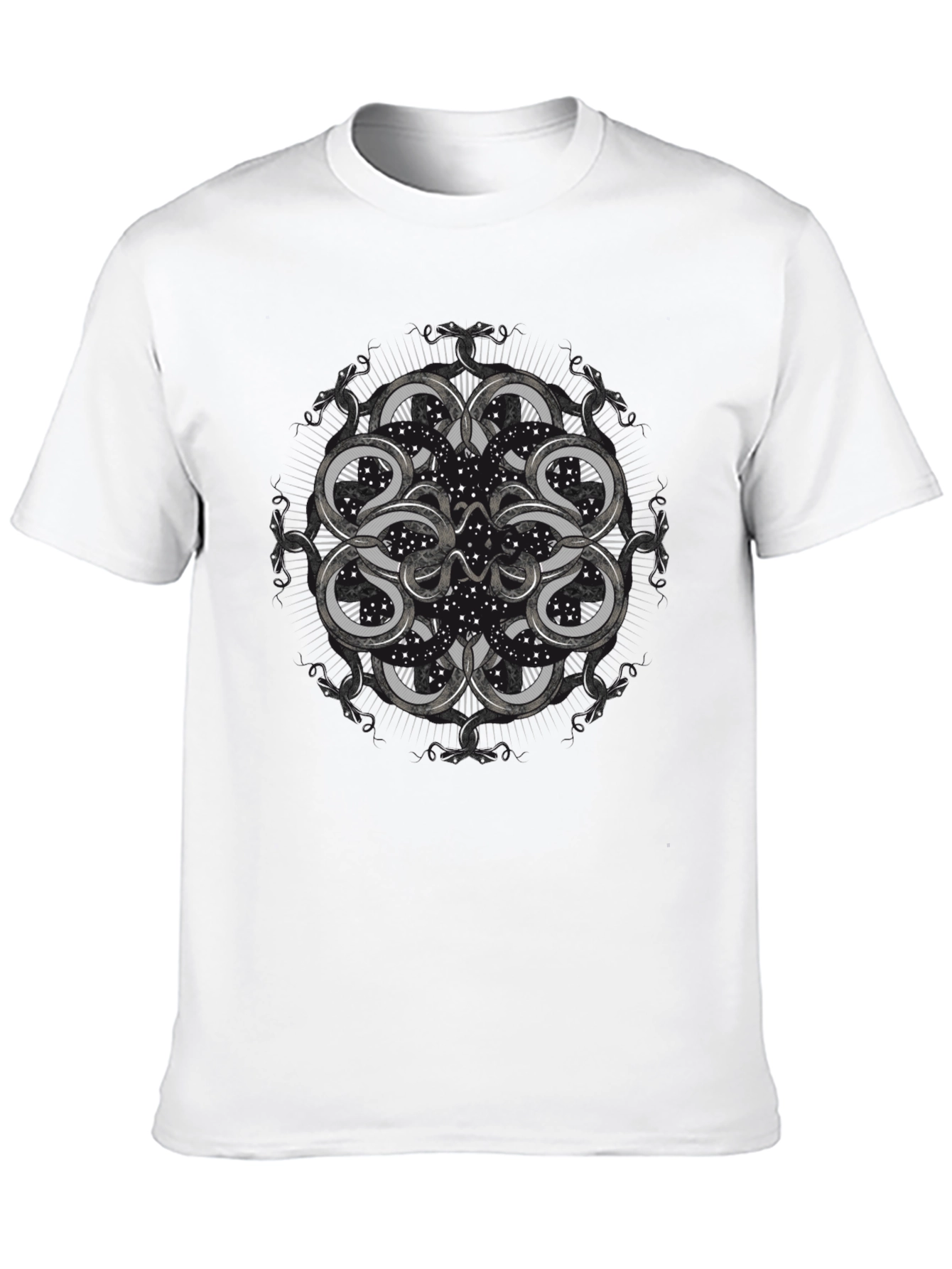 Snakes Constellation Black T-Shirt
