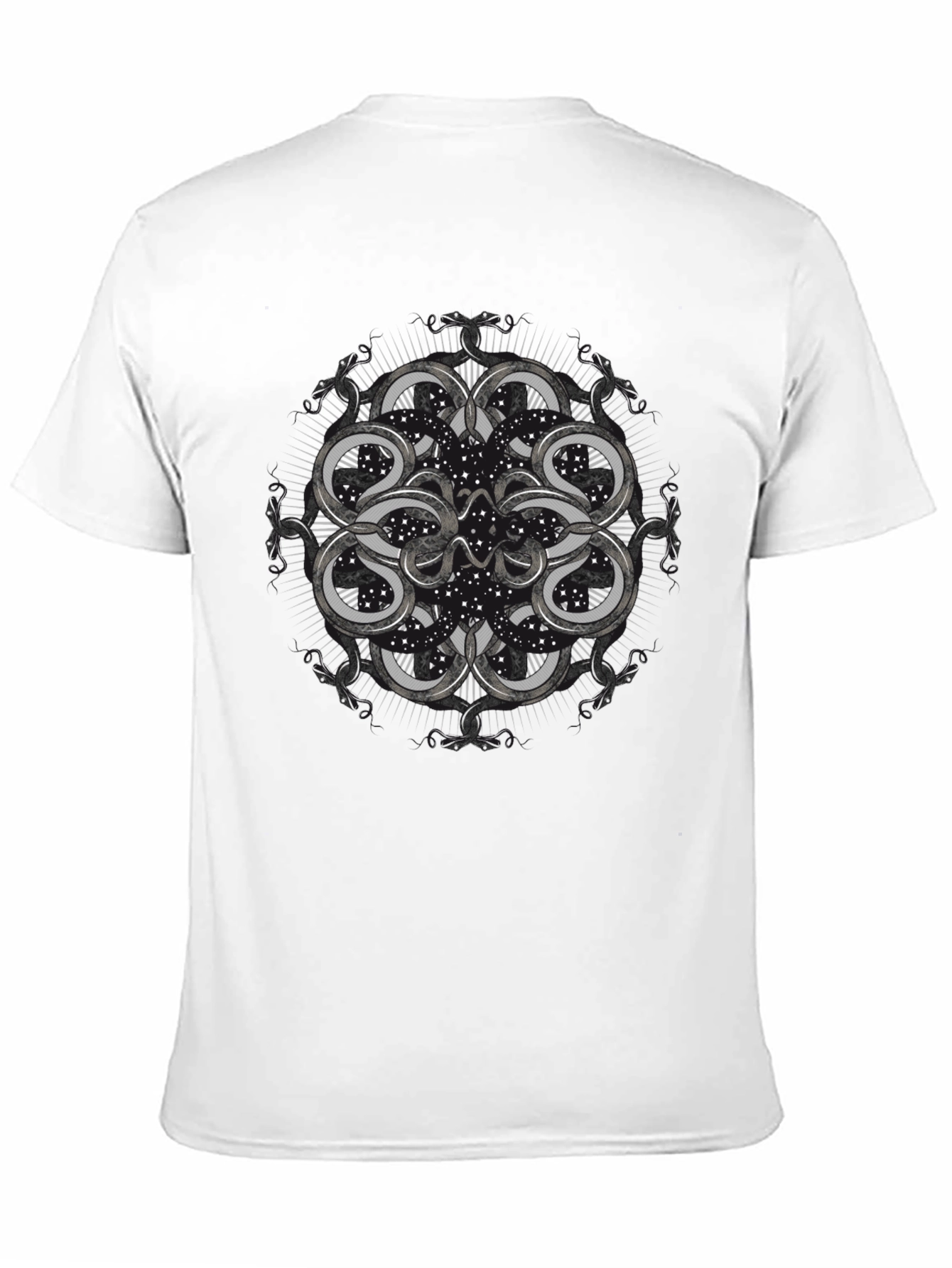 Snakes Constellation Black T-Shirt