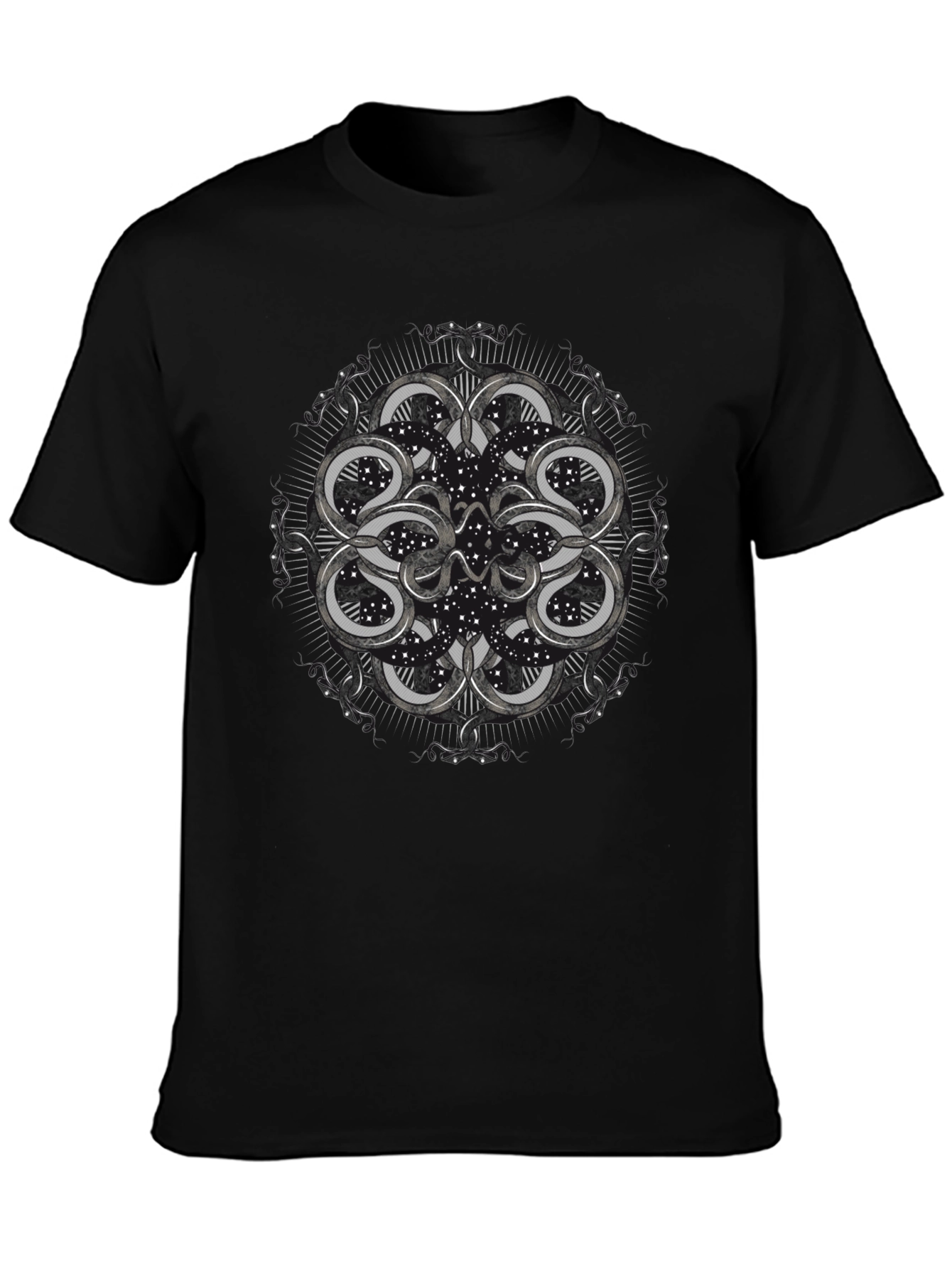 Snakes Constellation Black T-Shirt