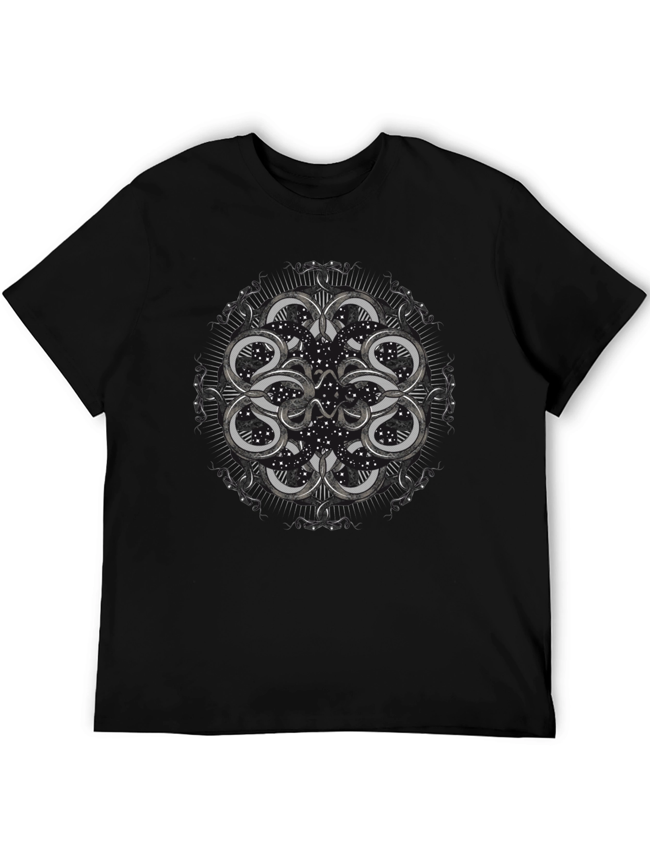 Snakes Constellation Black T-Shirt