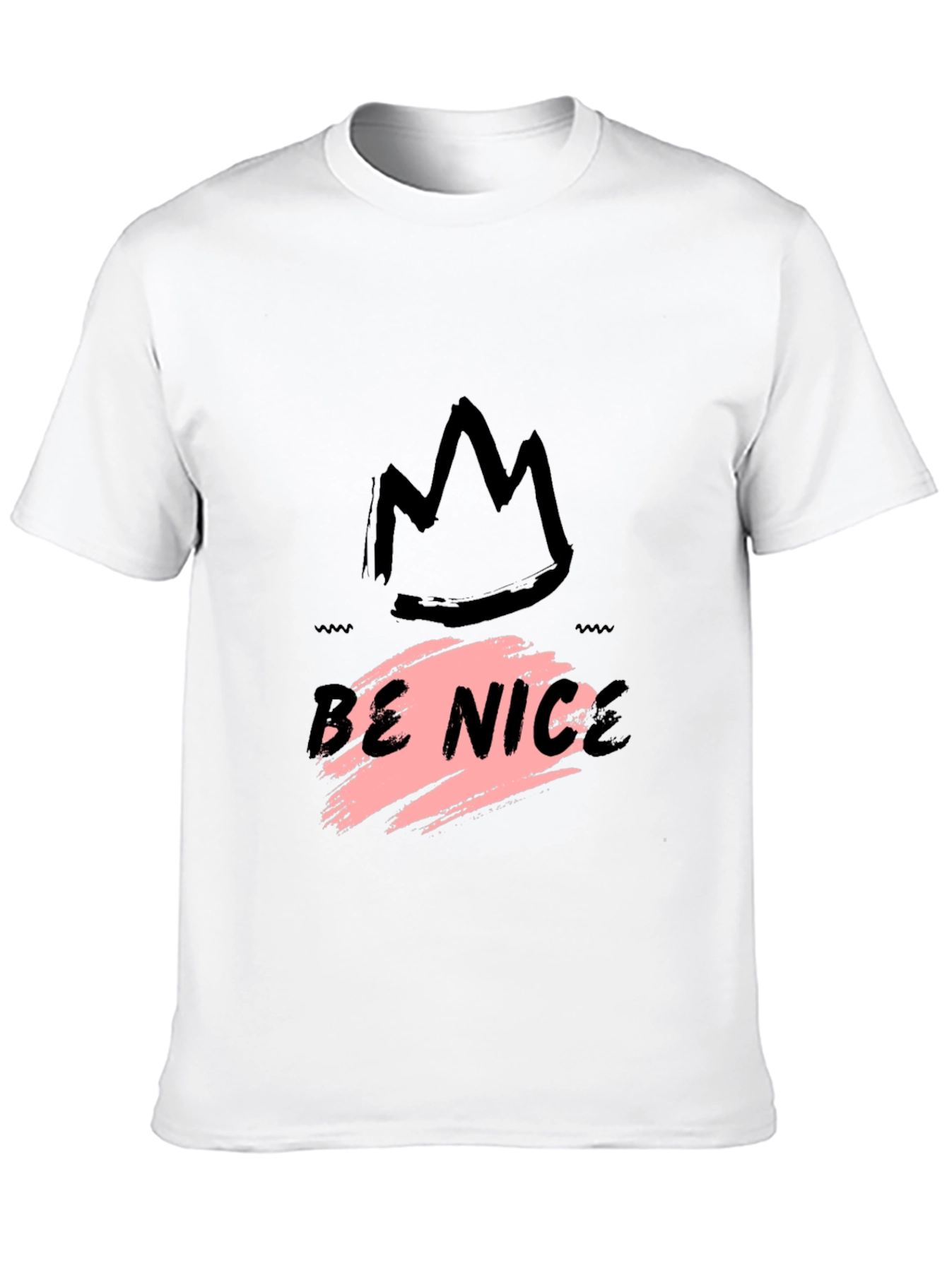 Be Nice Crown Graphic Black T-Shirt
