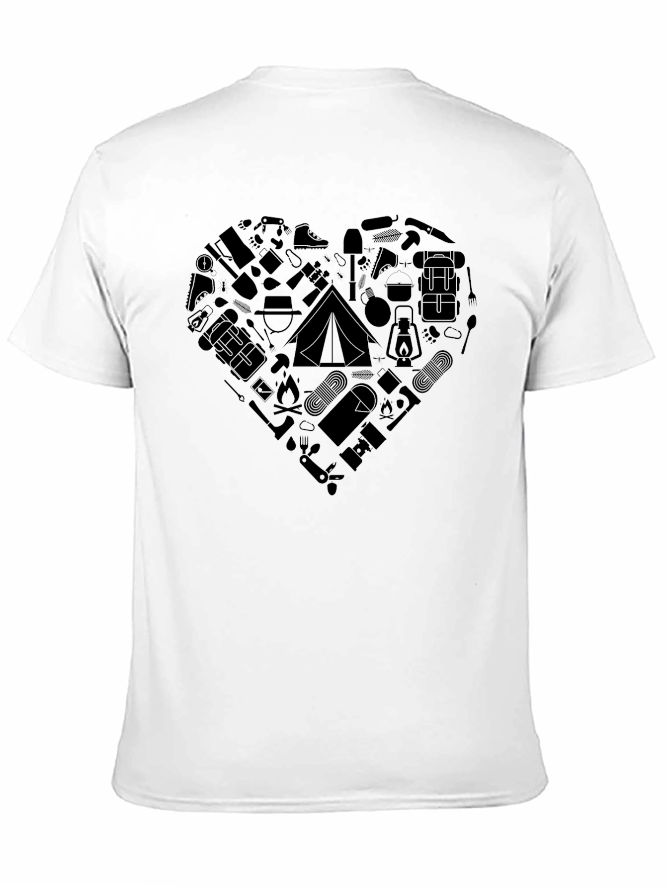 Camping Heart Graphic T-Shirt - Outdoor Adventure Tee
