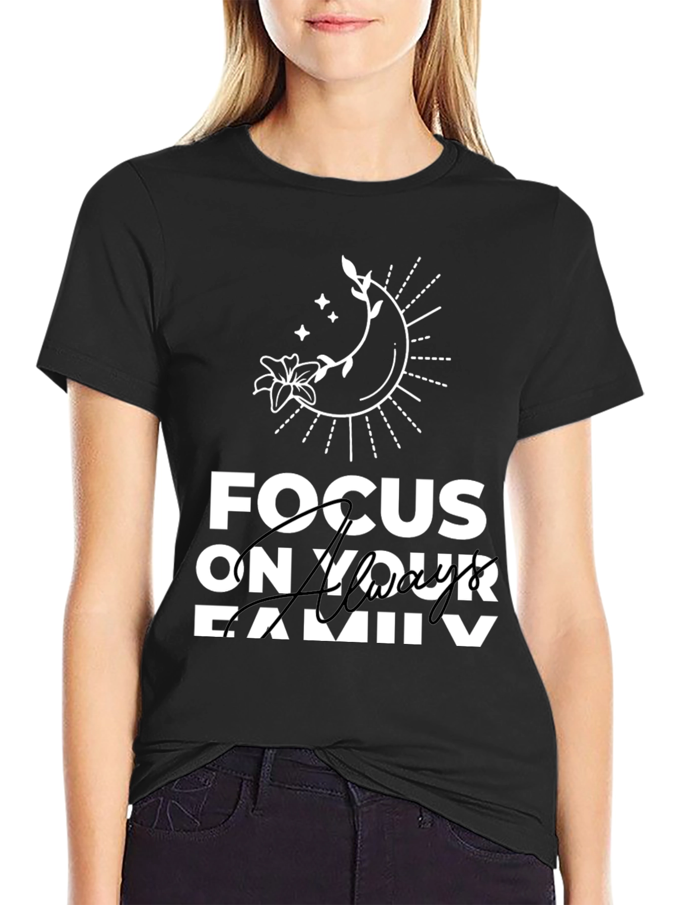 Focus On Your Family T-Shirt - Stylish Graphic Tee