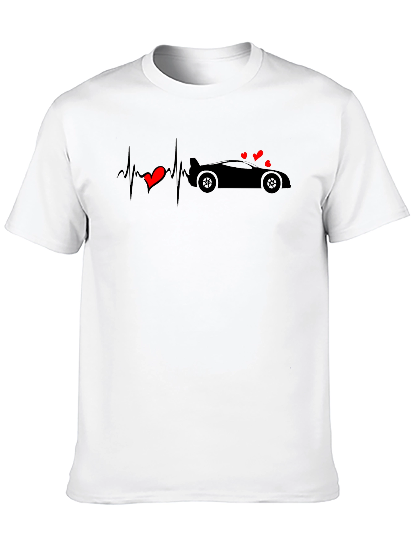 Car Heartbeat T-Shirt - Love Cars Graphic Tee