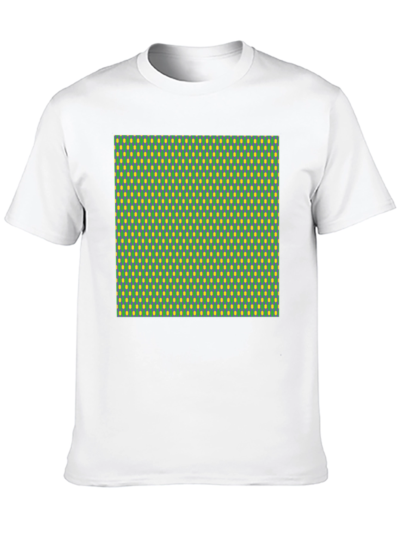 Green and Yellow Patterned T-Shirt