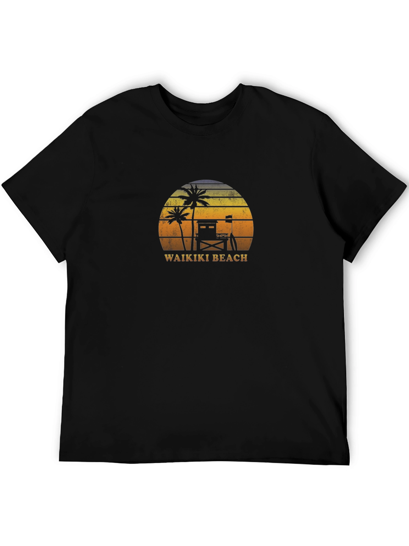 Waikiki Beach Sunset Graphic T-Shirt