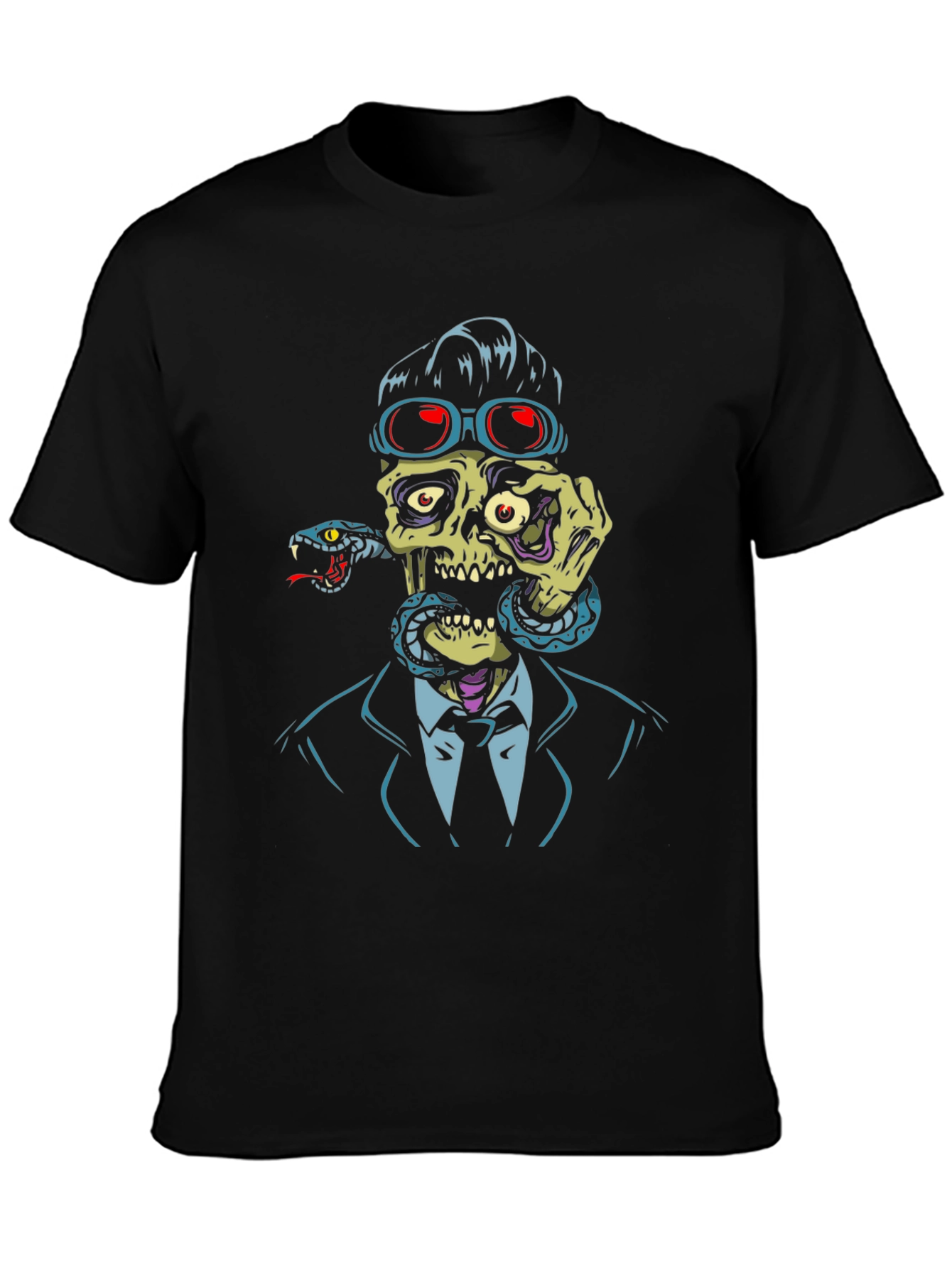 Skull & Snake Graphic T-Shirt