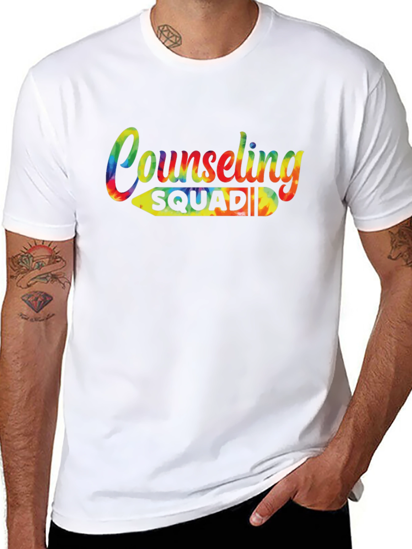 Counseling Squad Tie-Dye Graphic T-Shirt