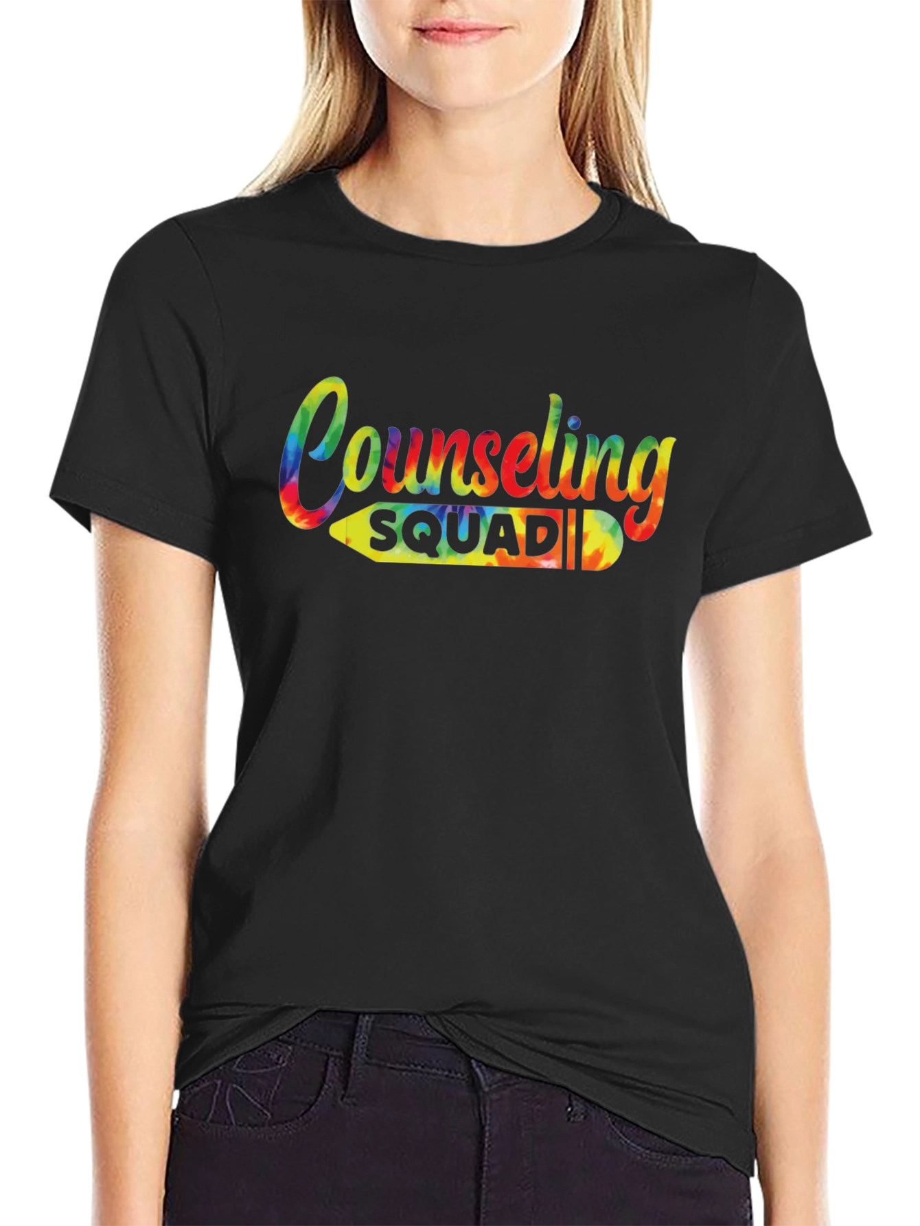 Counseling Squad Tie-Dye Graphic T-Shirt
