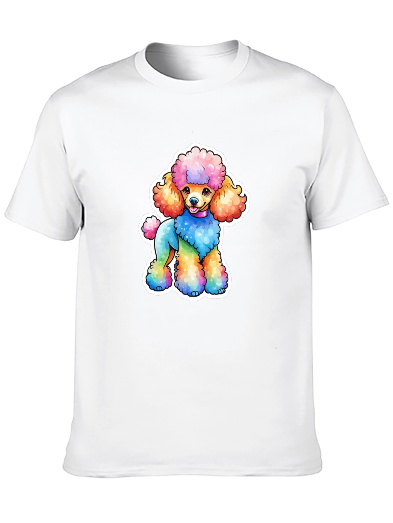 Rainbow Poodle Graphic Tee
