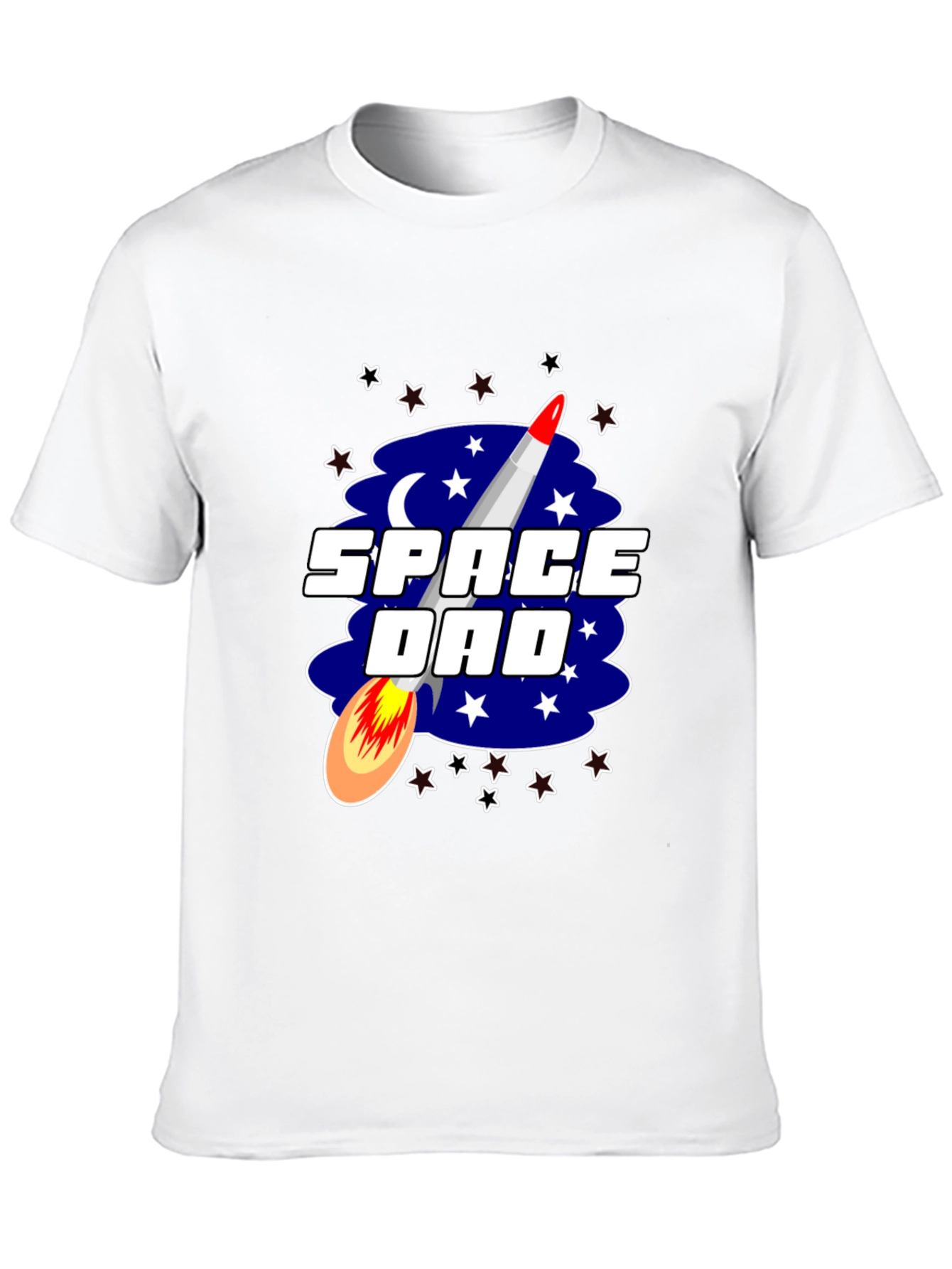 Space Dad Graphic Tee - Rocket Design