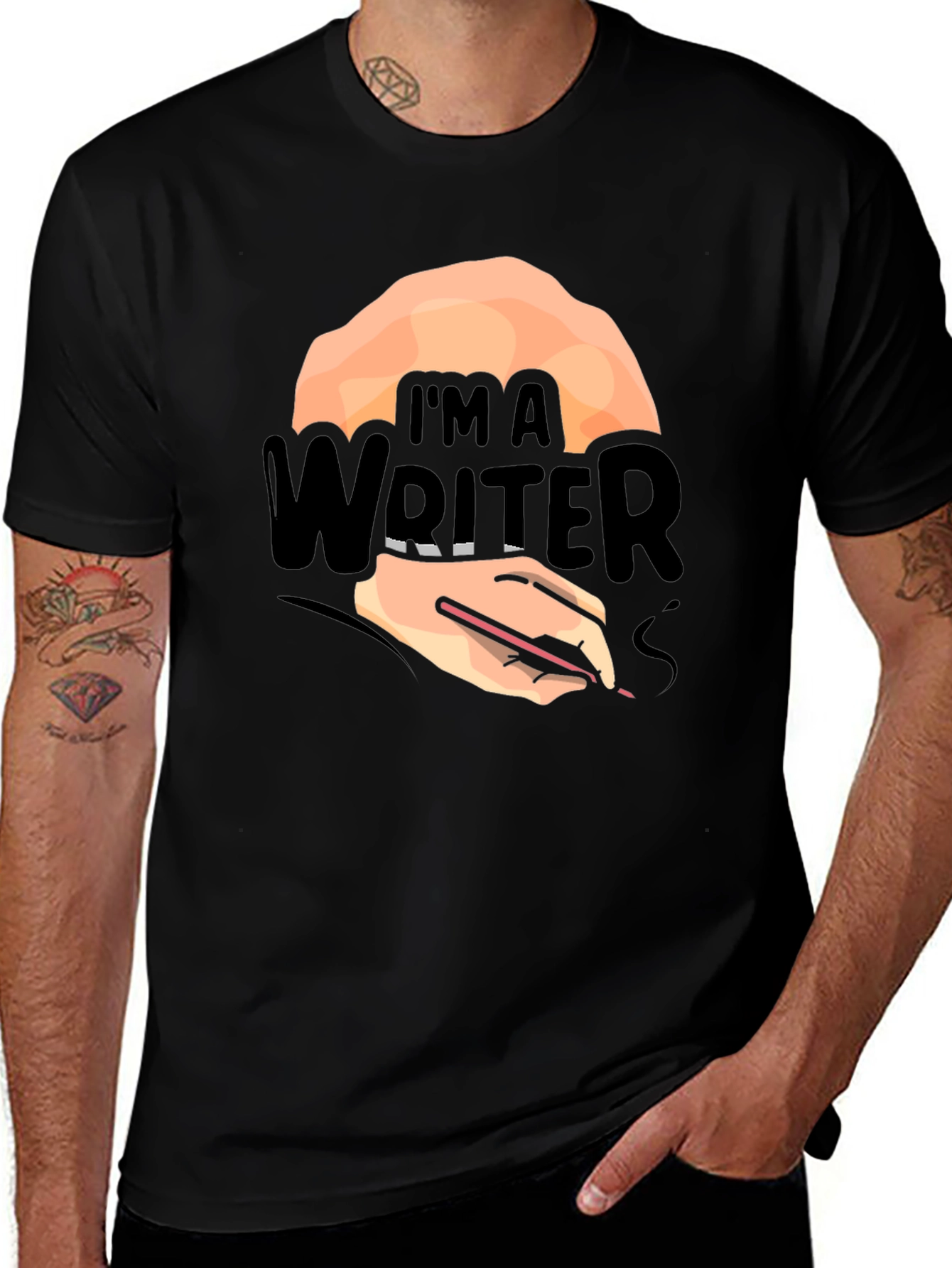 Im A Writer T-Shirt - Black Graphic Tee