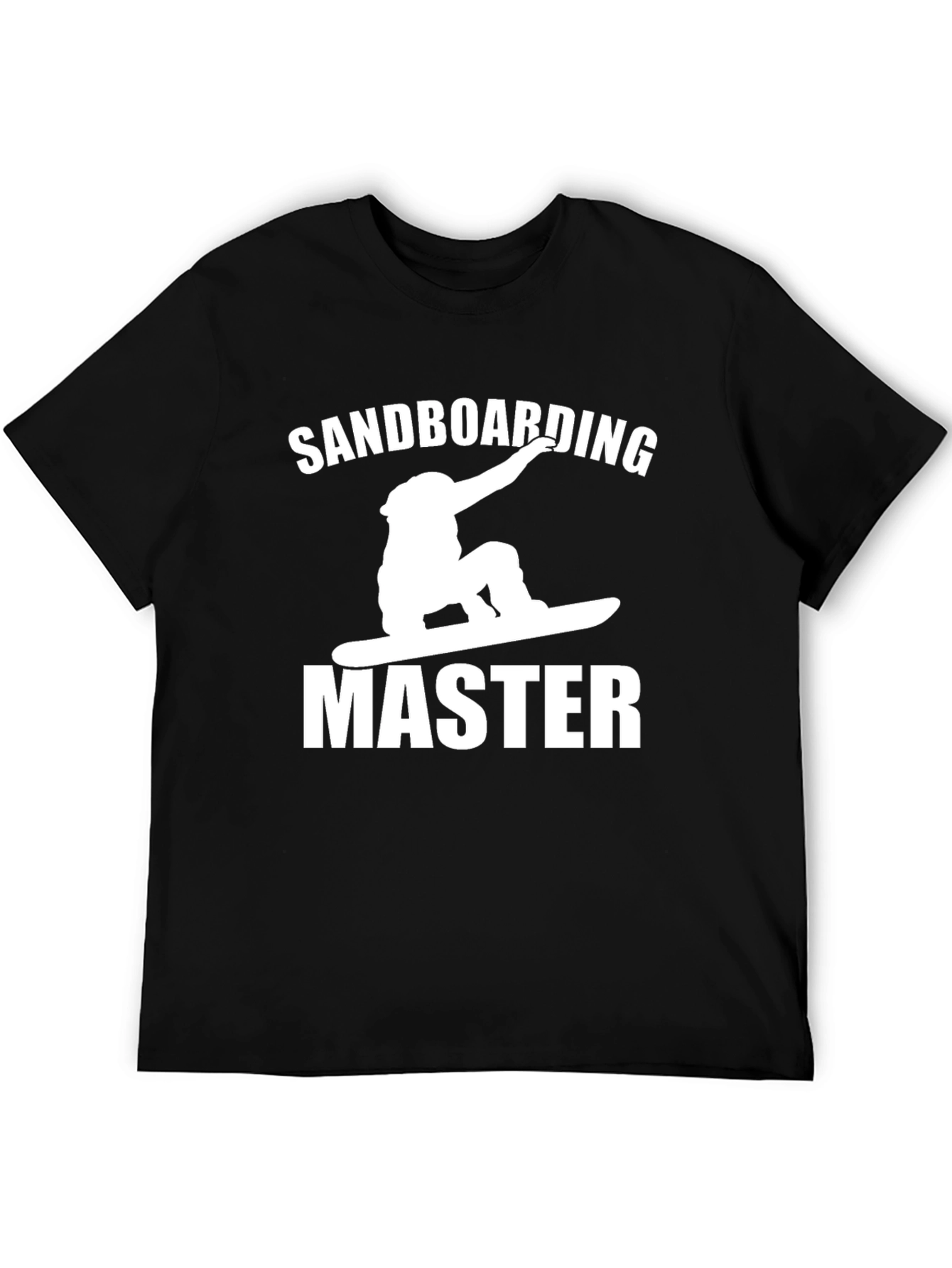 Sandboarding Master Graphic Tee - Black Cotton T-Shirt