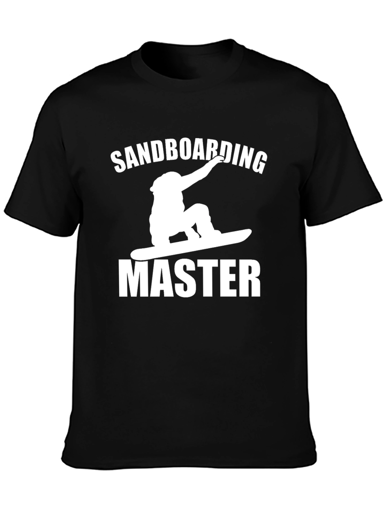 Sandboarding Master Graphic Tee - Black Cotton T-Shirt