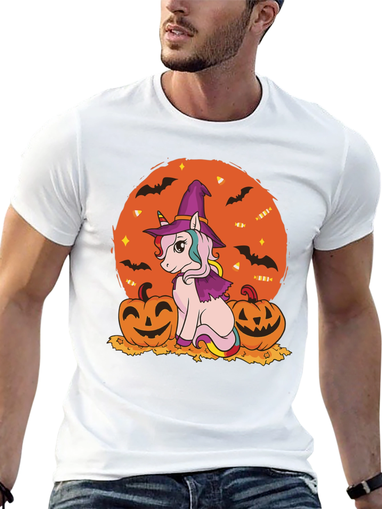 Halloween Unicorn Witch T-Shirt