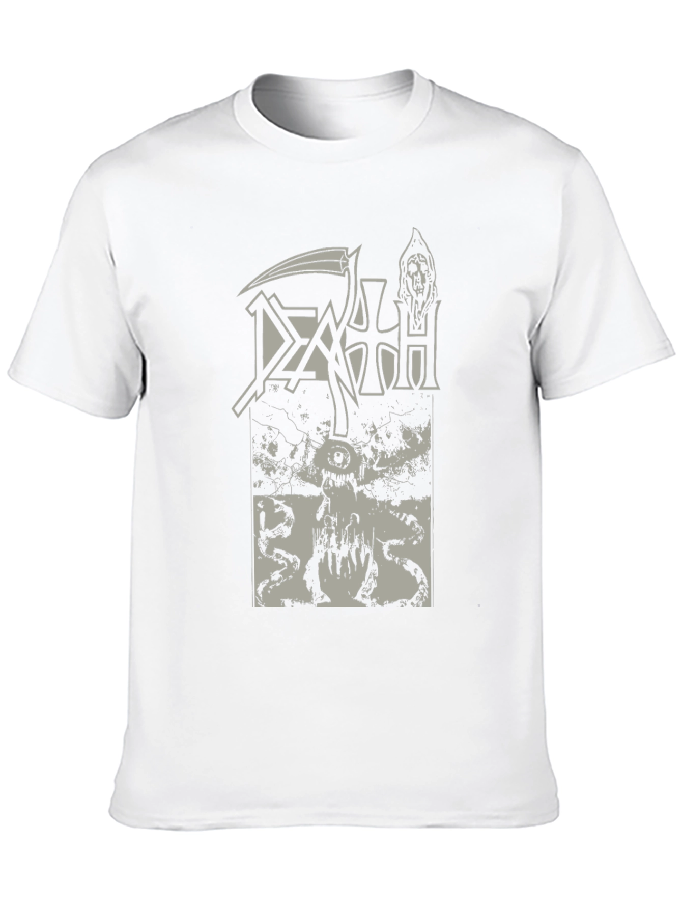 Death Metal Band Tee - Black Graphic Print Shirt