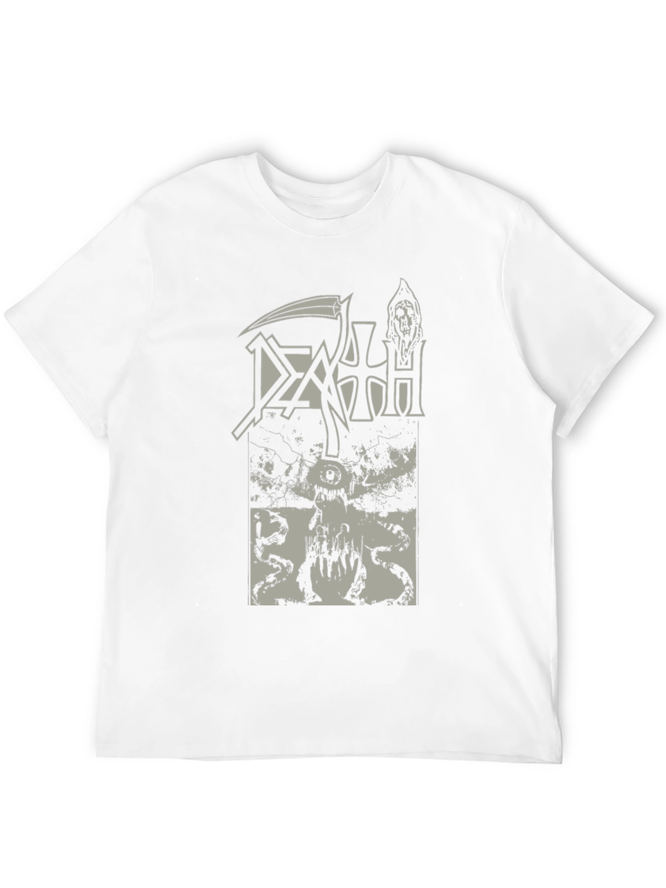 Death Metal Band Tee - Black Graphic Print Shirt