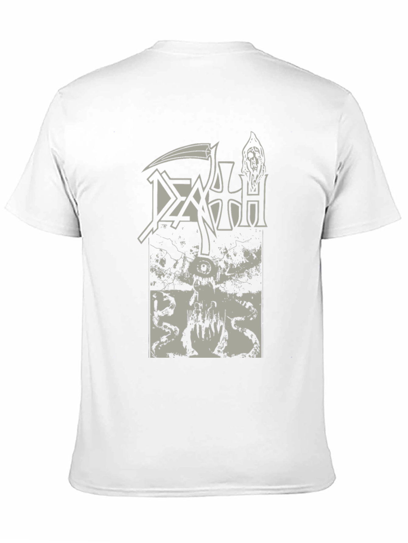 Death Metal Band Tee - Black Graphic Print Shirt