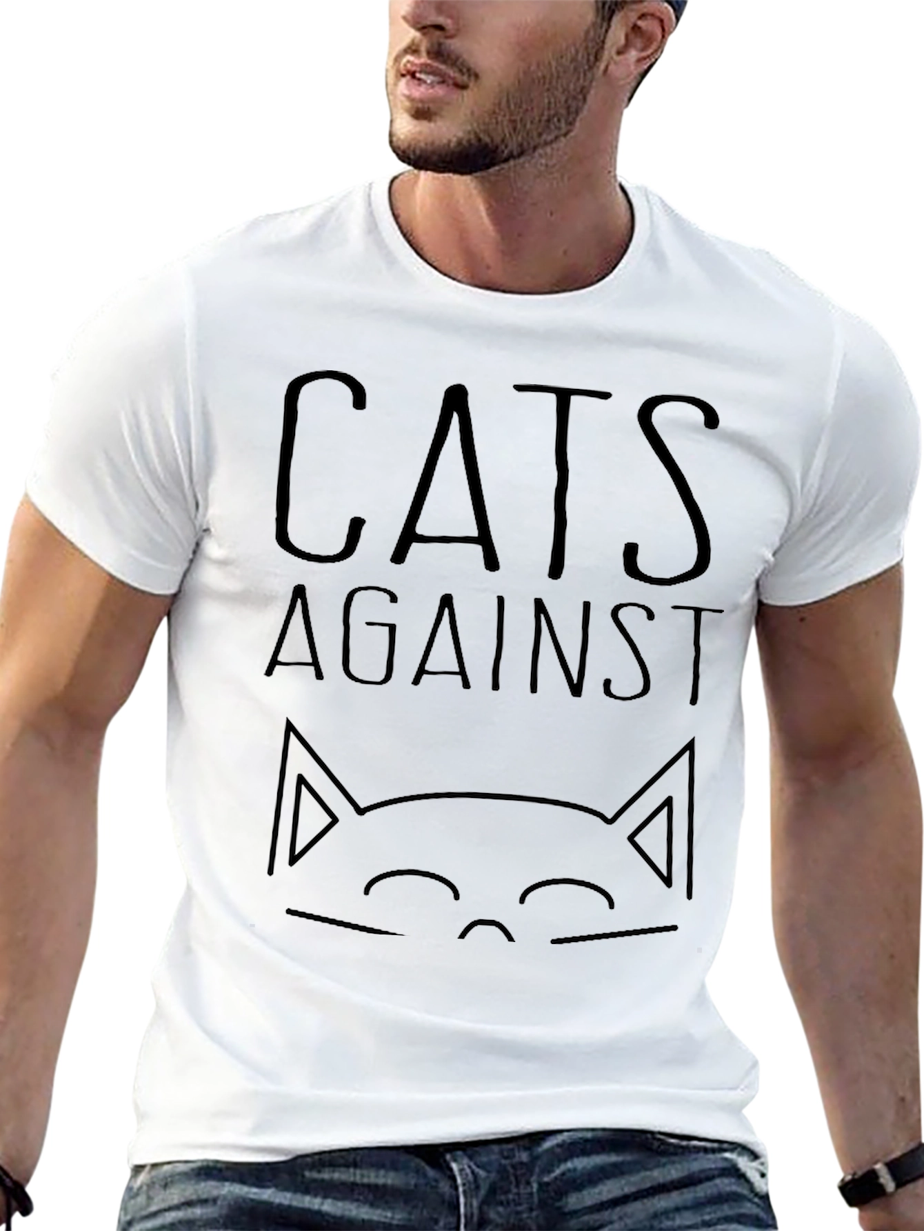 Cats Against T-Shirt - Black Graphic Tee