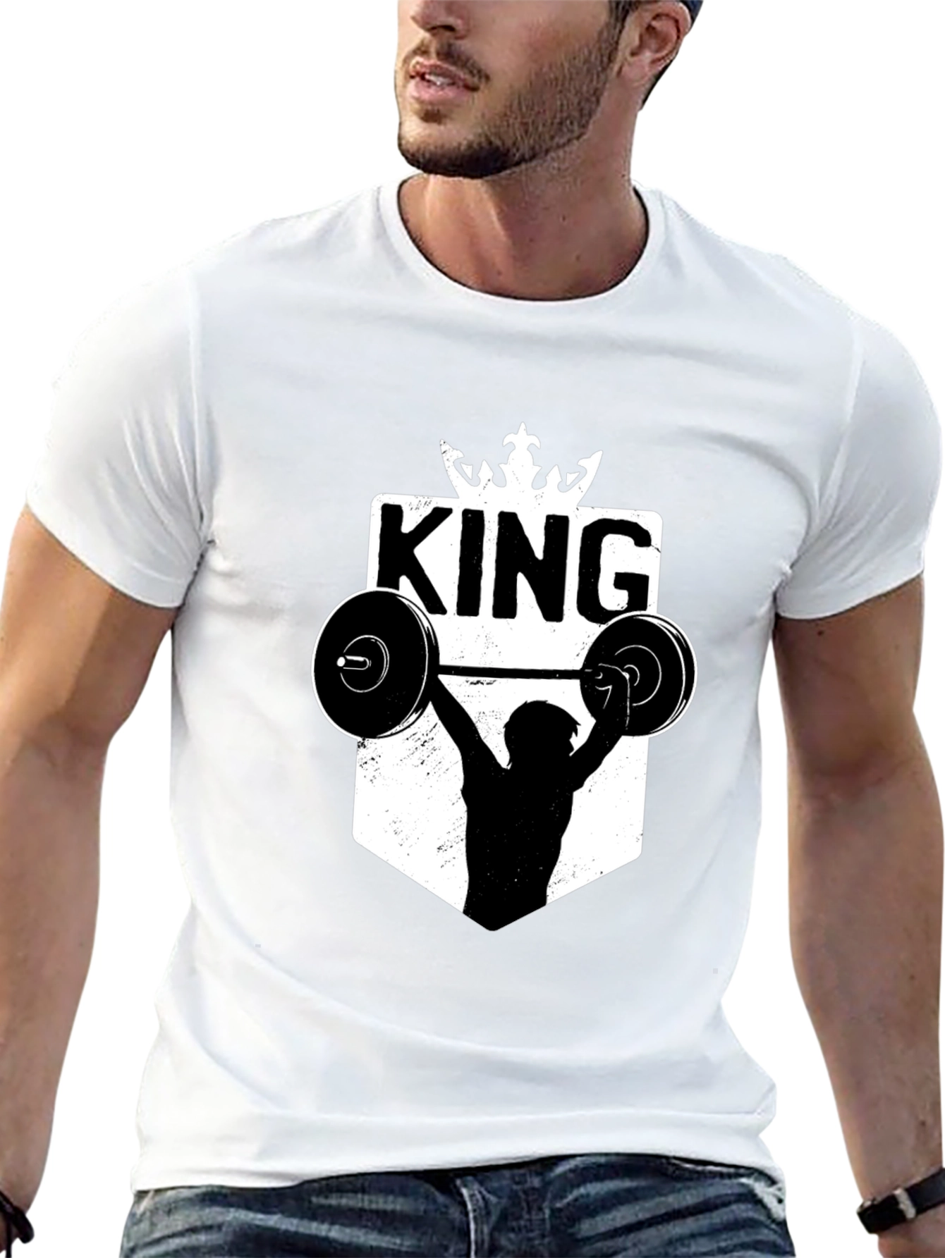 King Weightlifting Graphic T-Shirt - Black