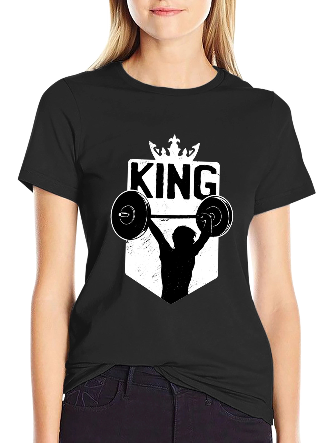 King Weightlifting Graphic T-Shirt - Black