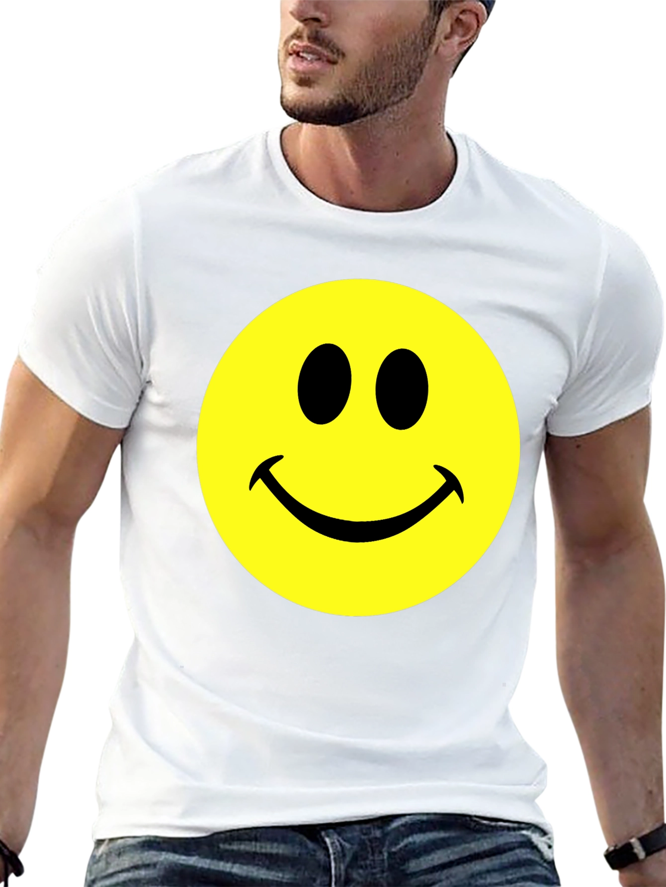 Smiley Face Graphic T-Shirt - Classic Comfort Tee