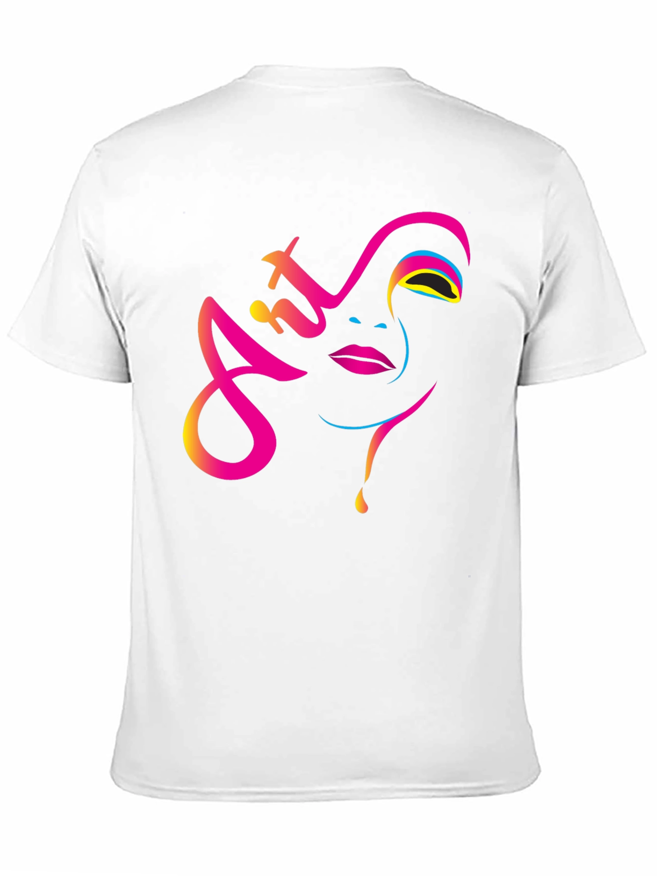 Art Face Graphic Tee - Modern Artistic Design