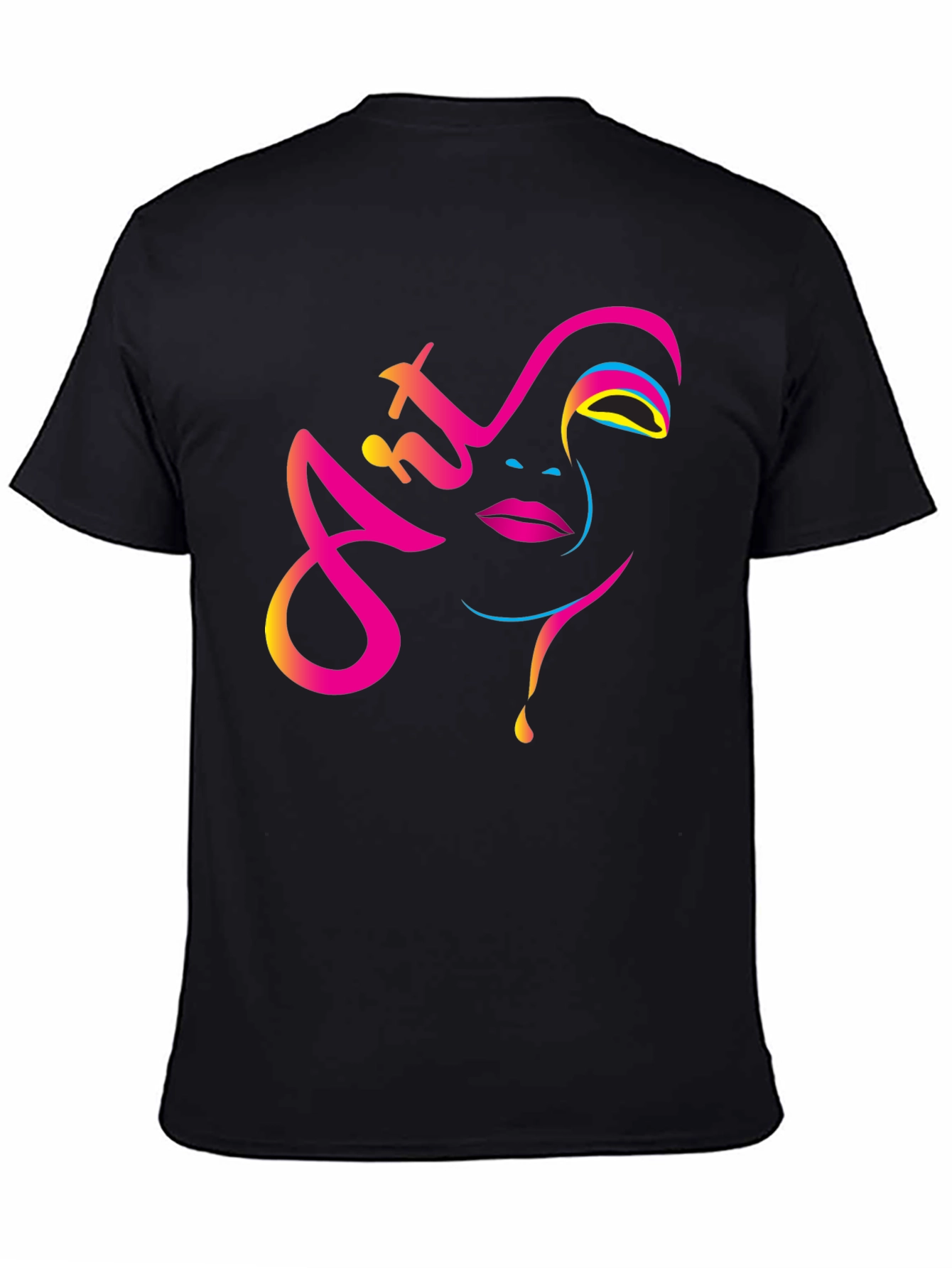 Art Face Graphic Tee - Modern Artistic Design