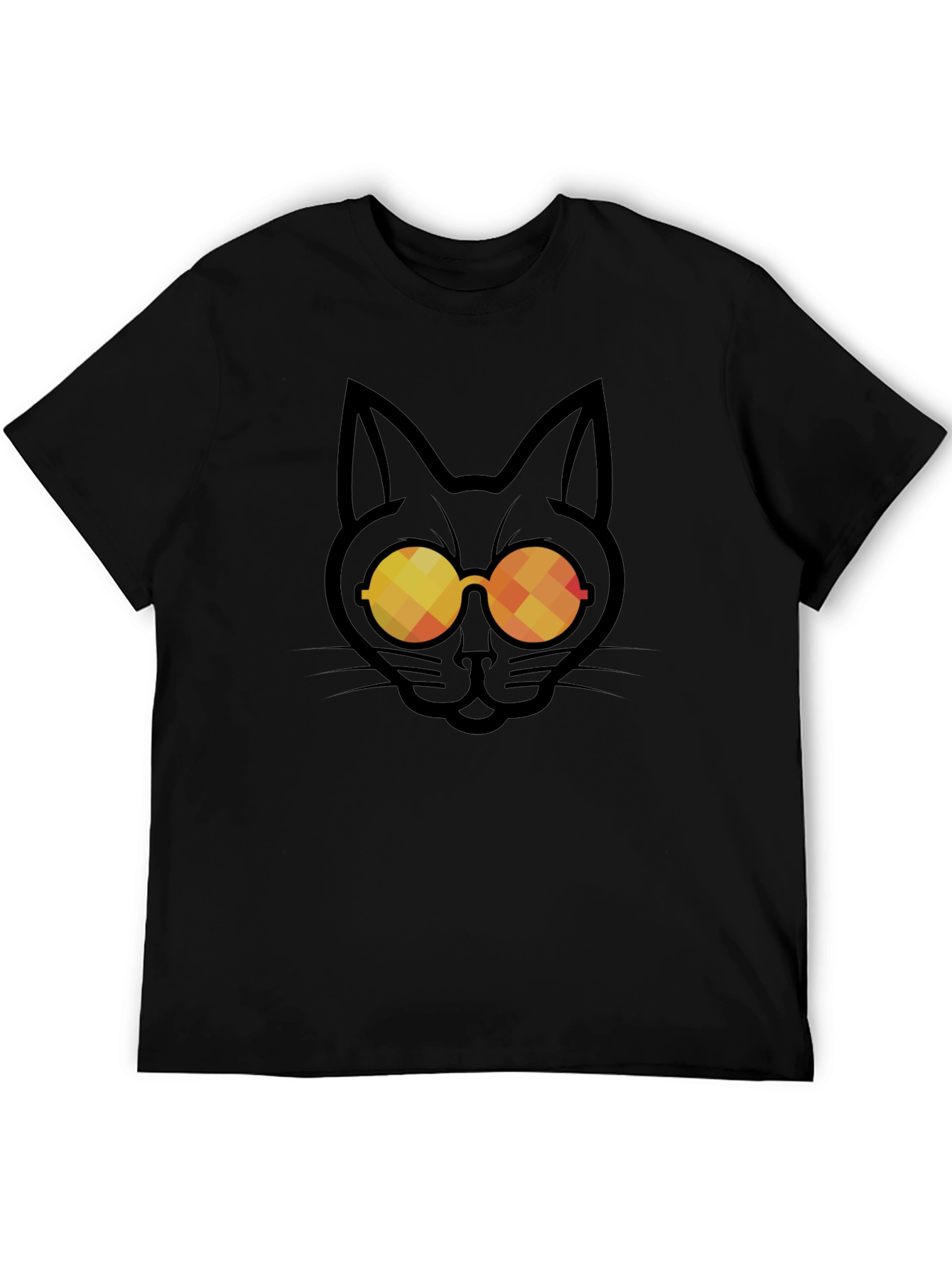 Cool Cat Sunglasses Black T-Shirt