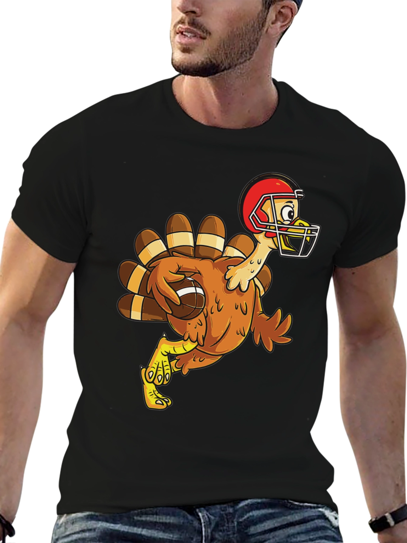 Turkey Football T-Shirt Thanksgiving Tee