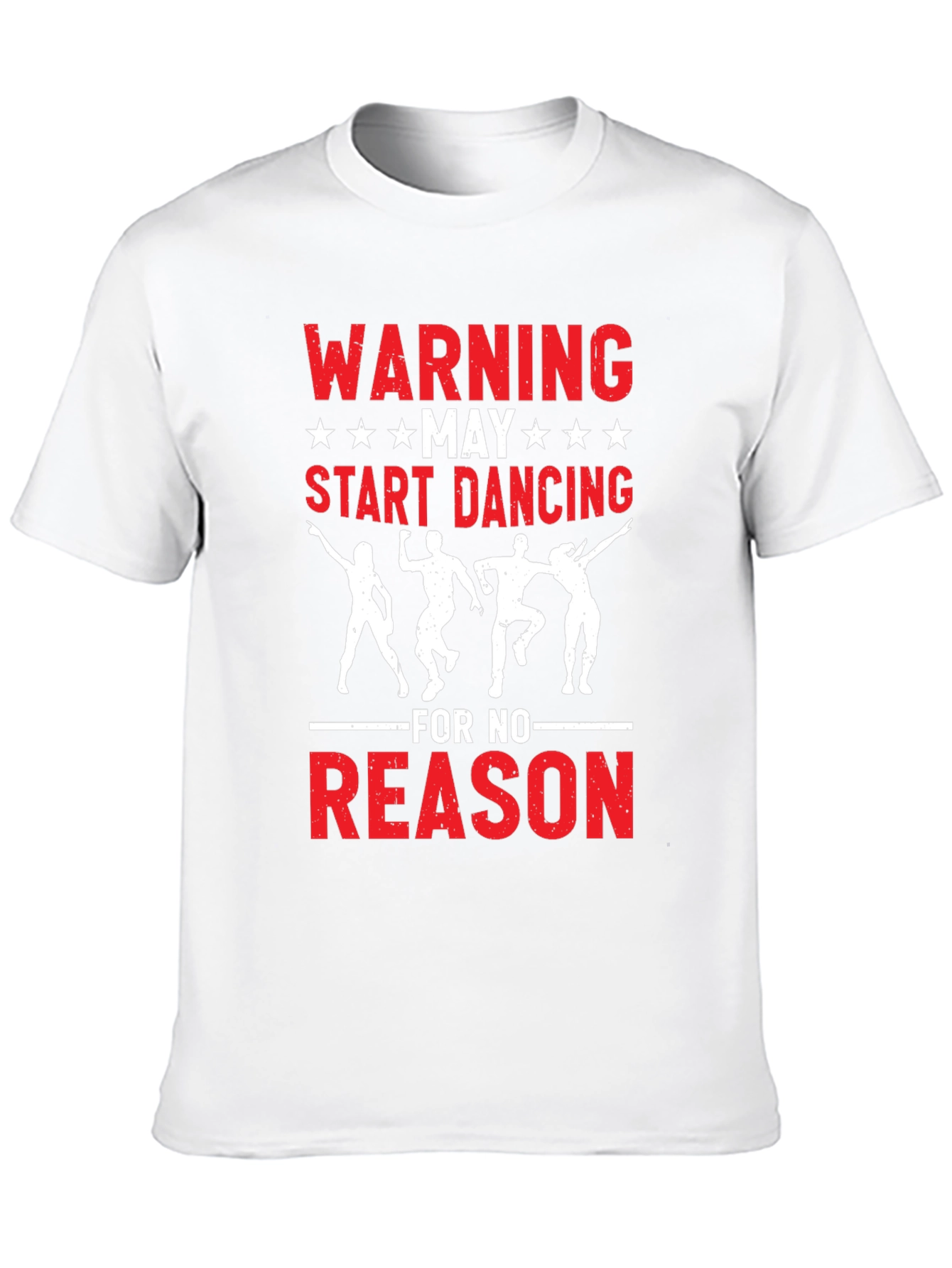Warning May Start Dancing Graphic Tee - Black