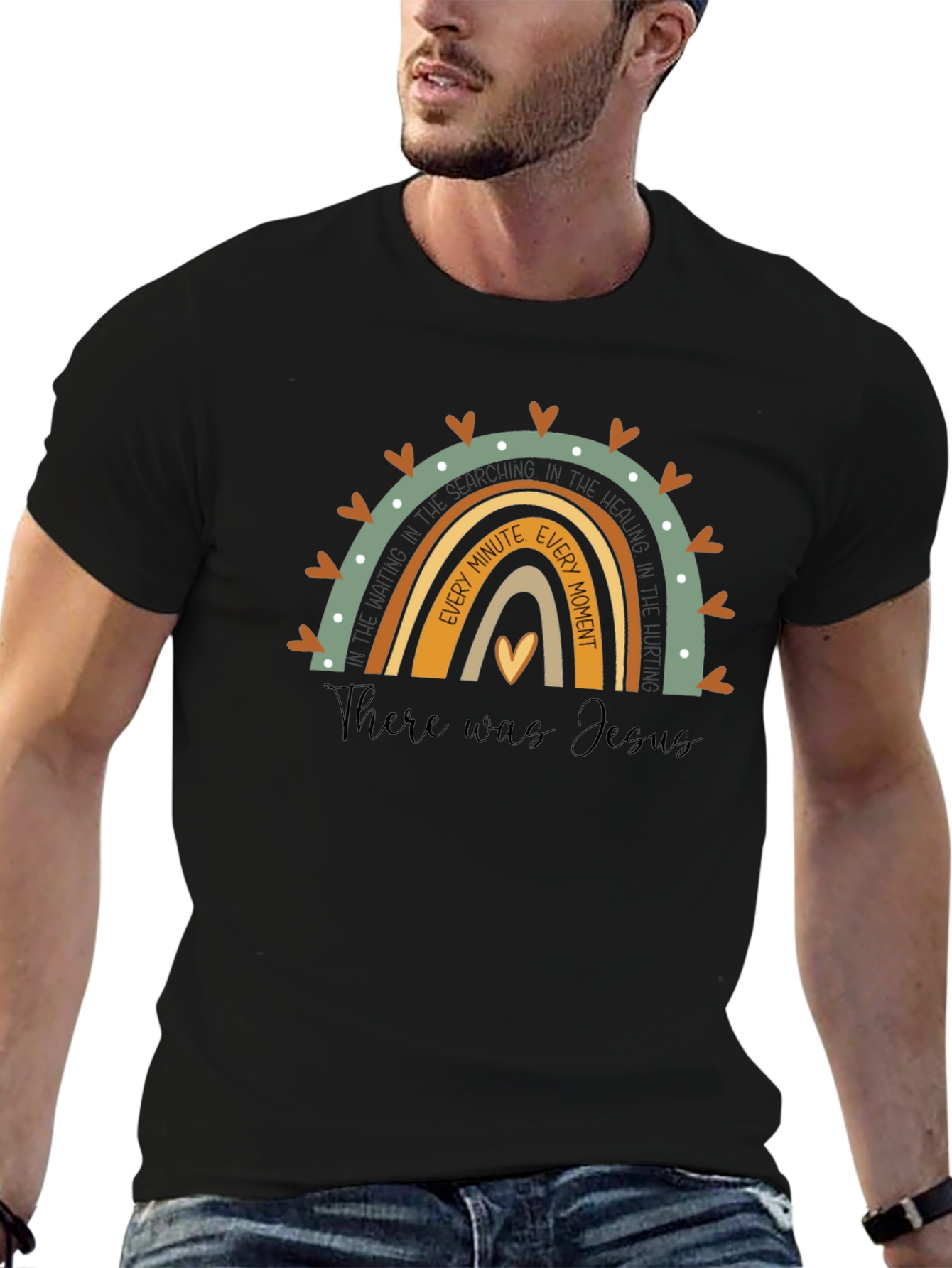 There Was Jesus Graphic Tee Christian T-Shirt