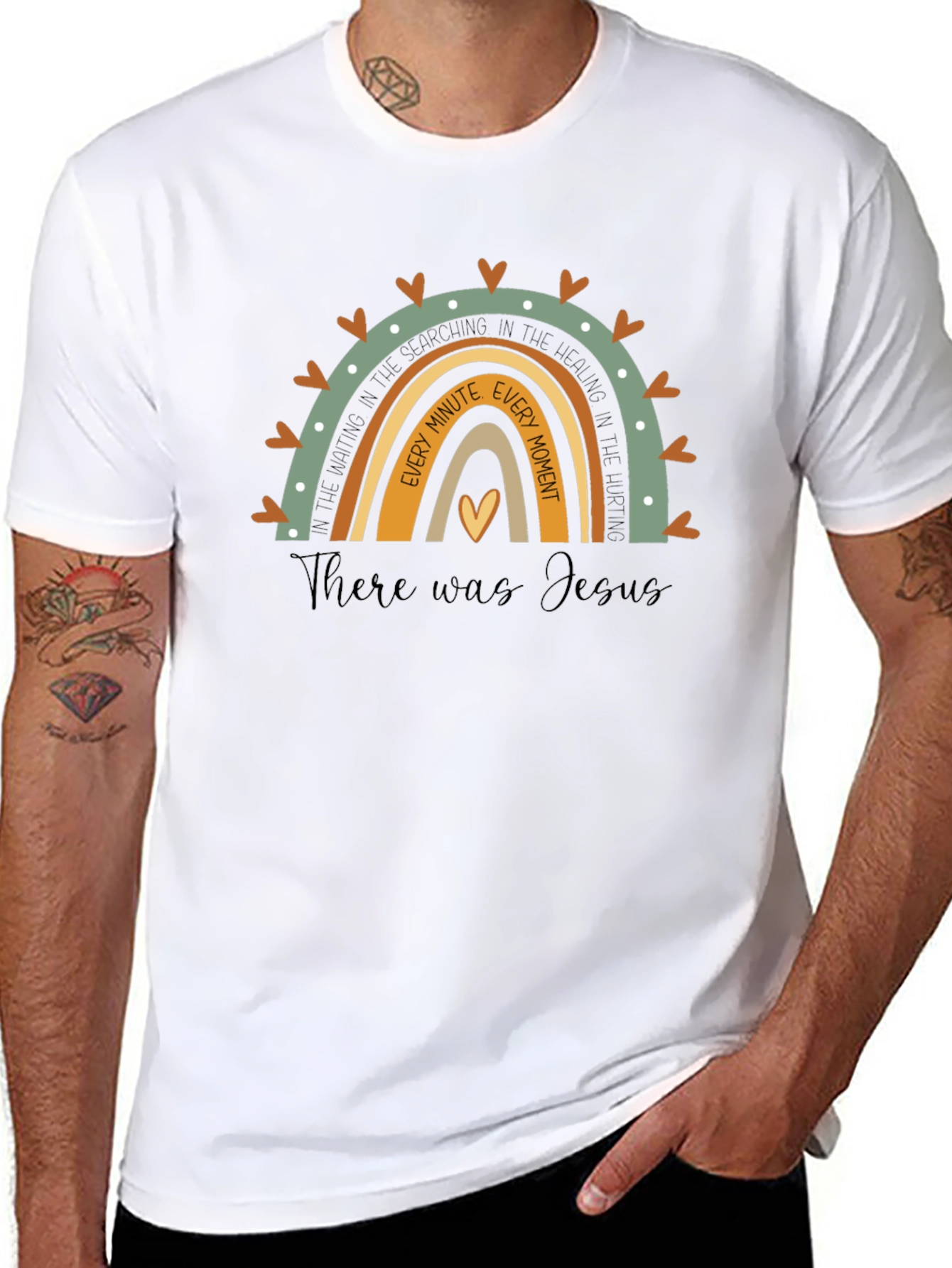 There Was Jesus Graphic Tee Christian T-Shirt