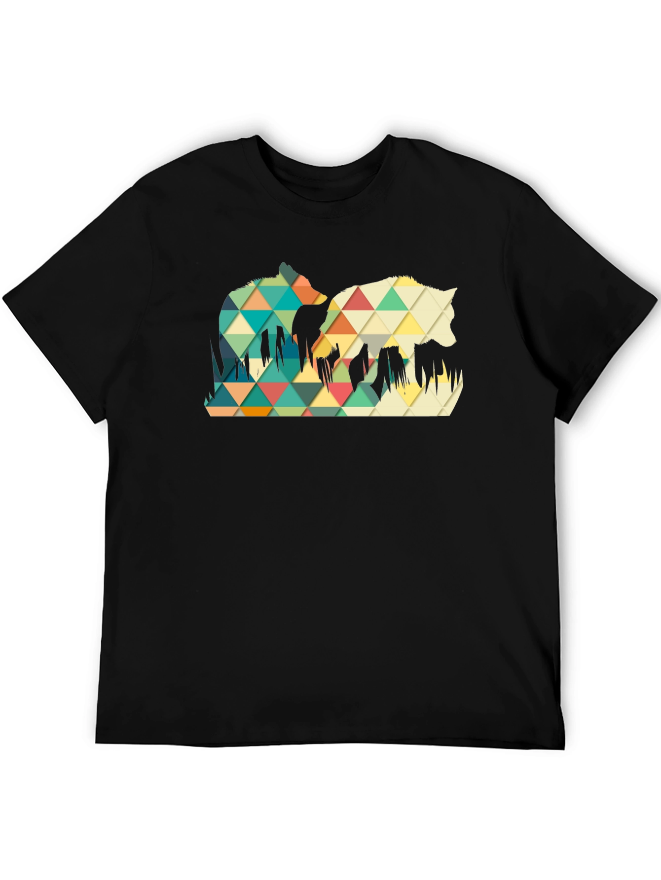 Geometric Wolf Graphic Tee