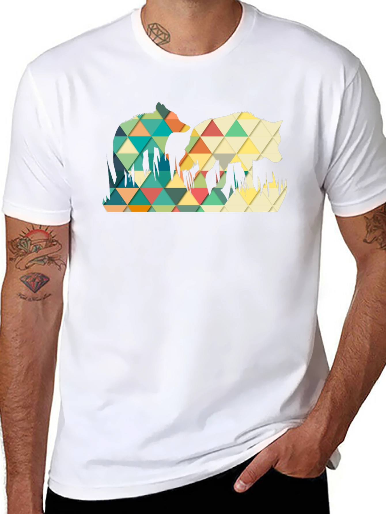 Geometric Wolf Graphic Tee