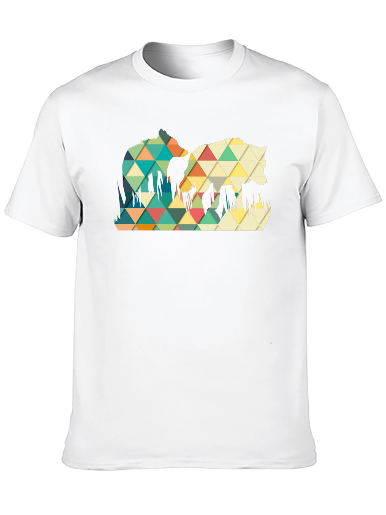 Geometric Wolf Graphic Tee