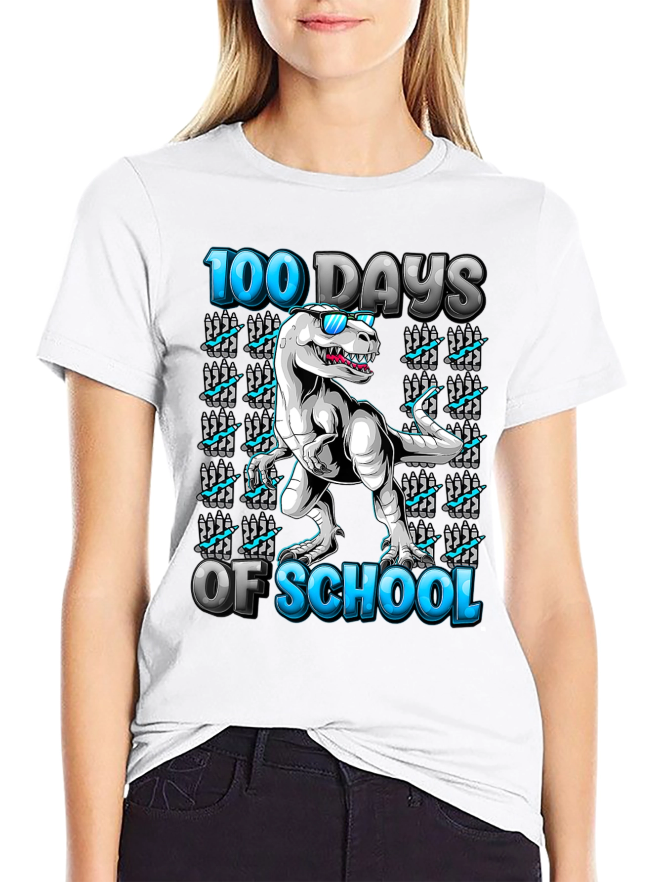 100 Days of School Dinosaur T-Shirt