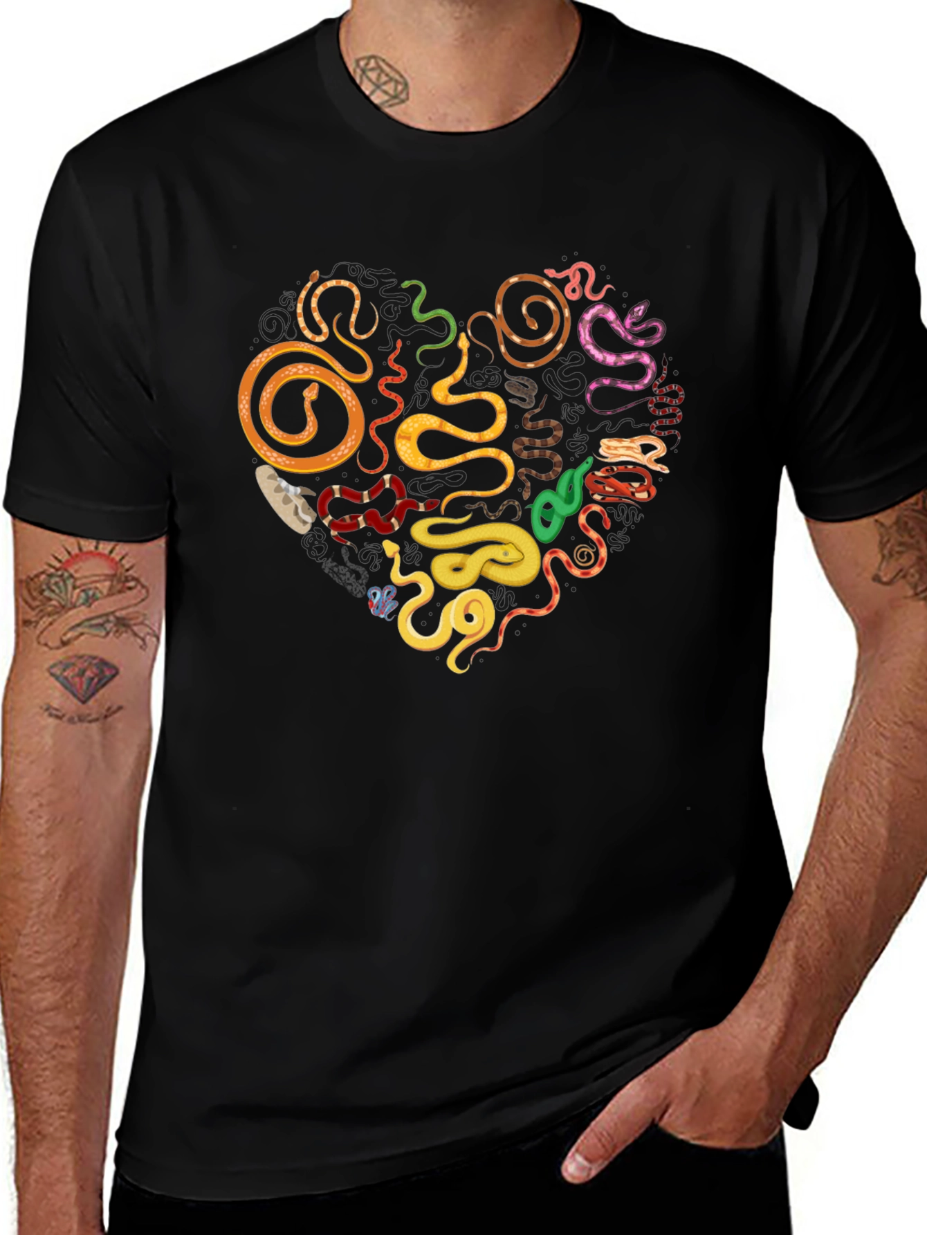 Snakes Heart T-Shirt - Reptile Lover Tee