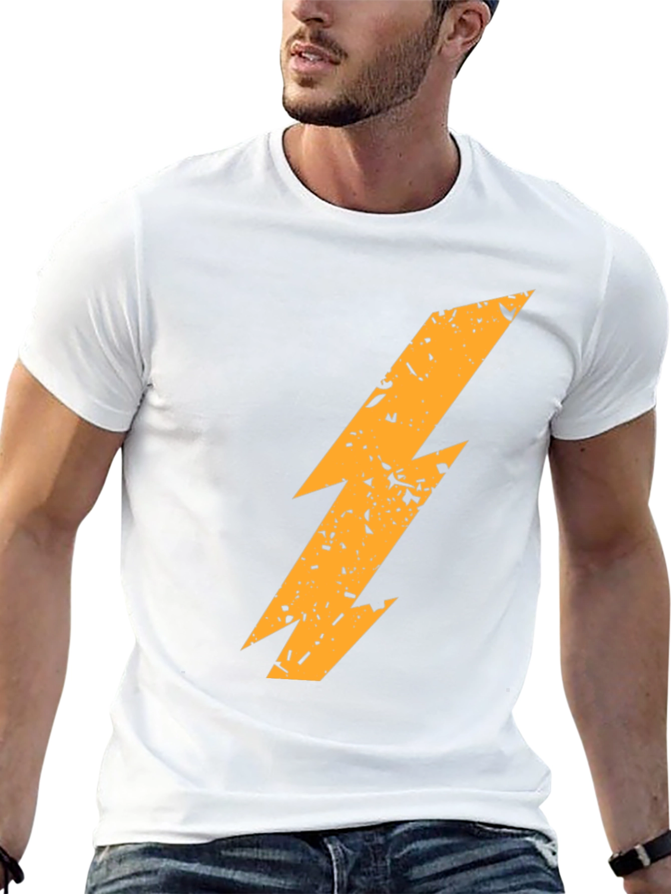 Lightning Bolt Graphic T-Shirt - Black