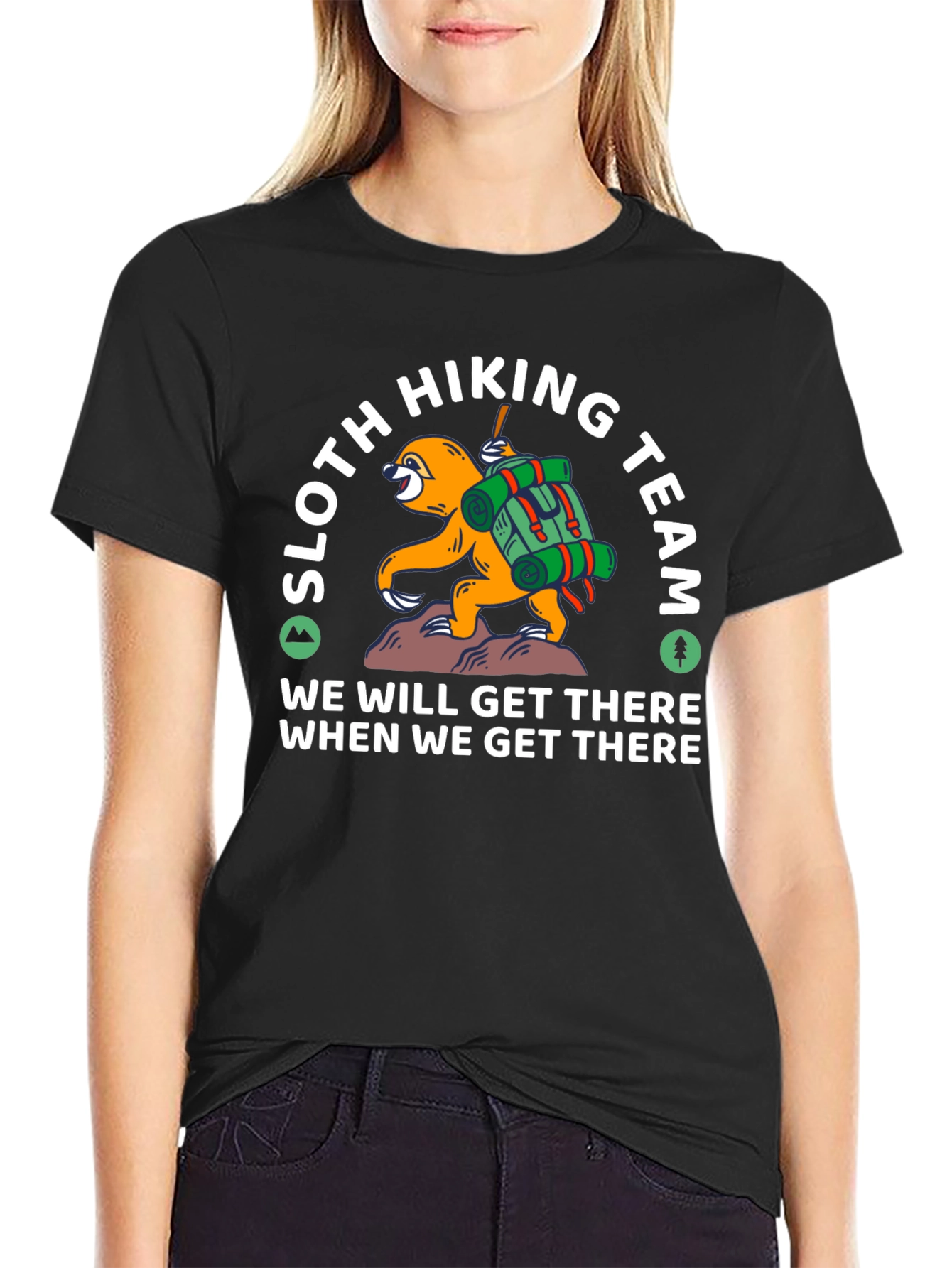 Sloth Hiking Team T-Shirt - Funny Adventure Tee