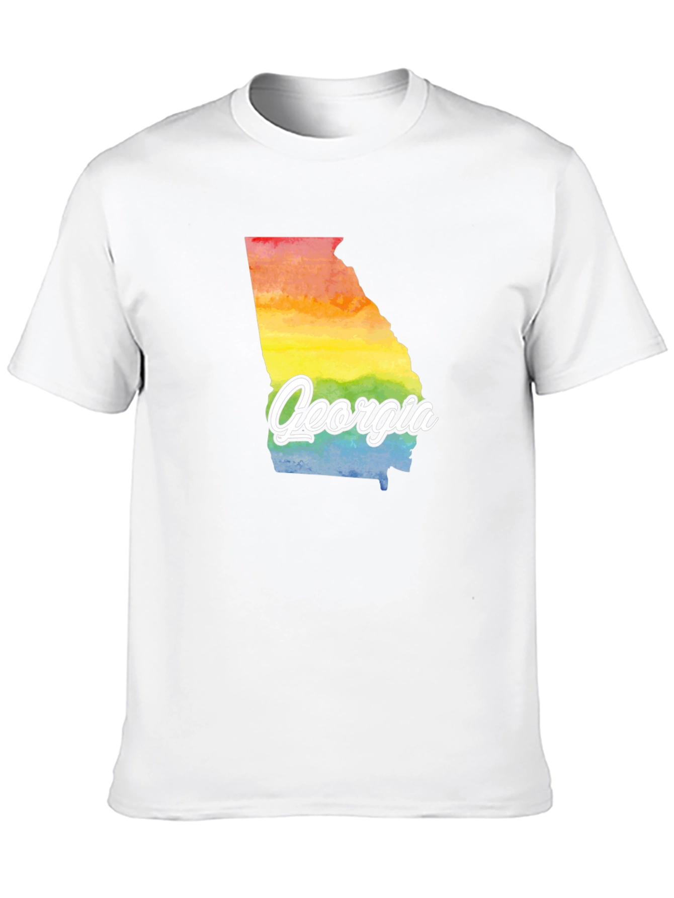 Georgia Pride State T-Shirt Rainbow Graphic