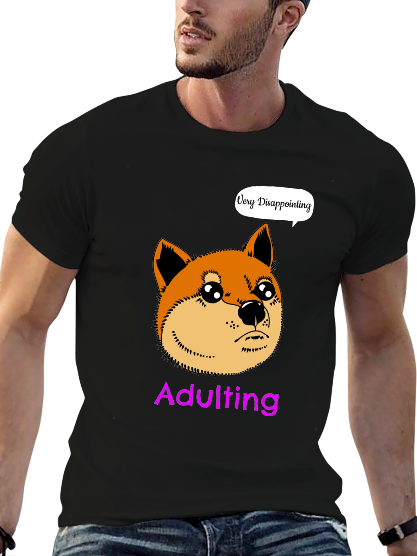 Adulting Disappointment Doge Meme Graphic T-Shirt