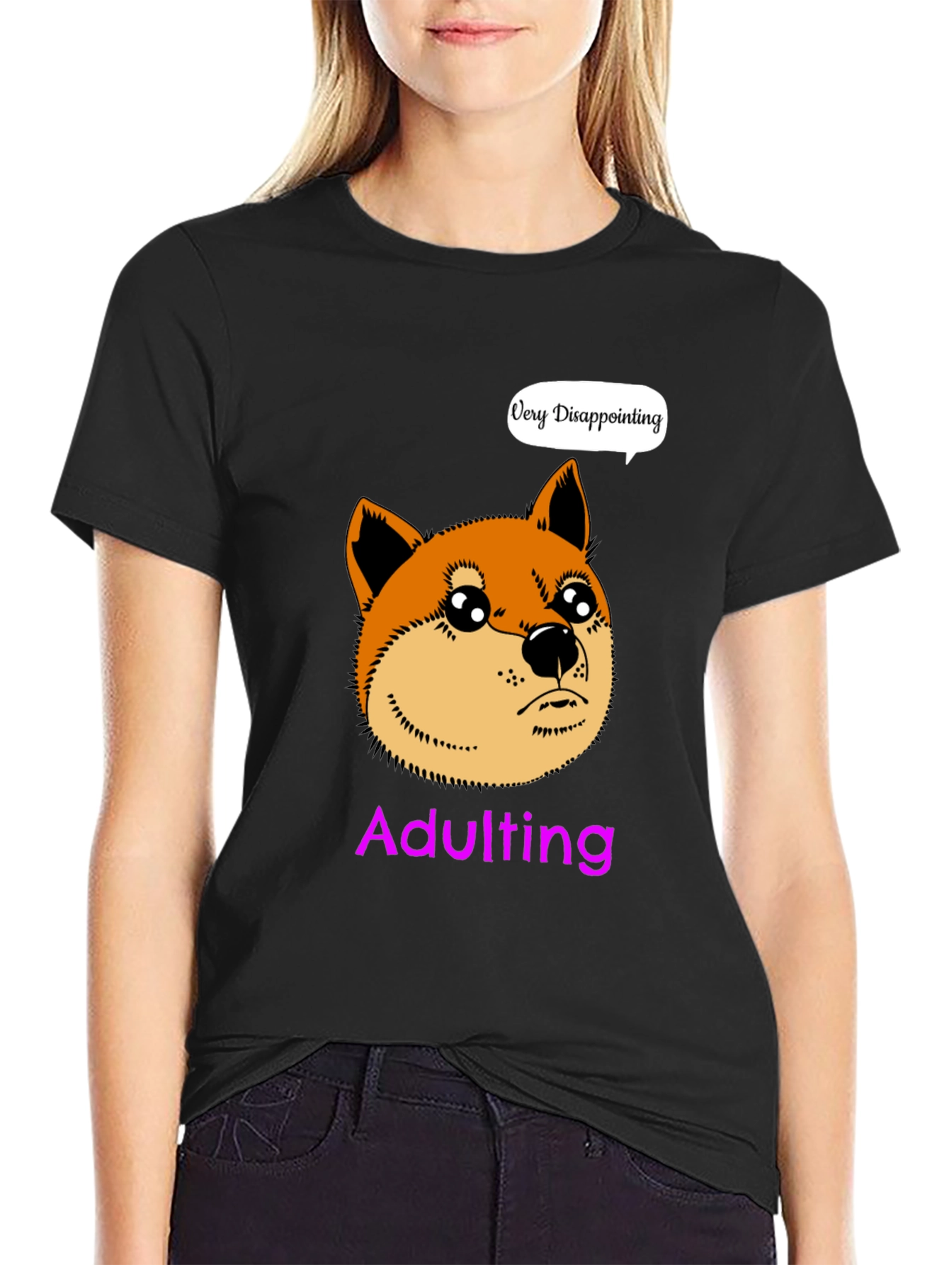 Adulting Disappointment Doge Meme Graphic T-Shirt