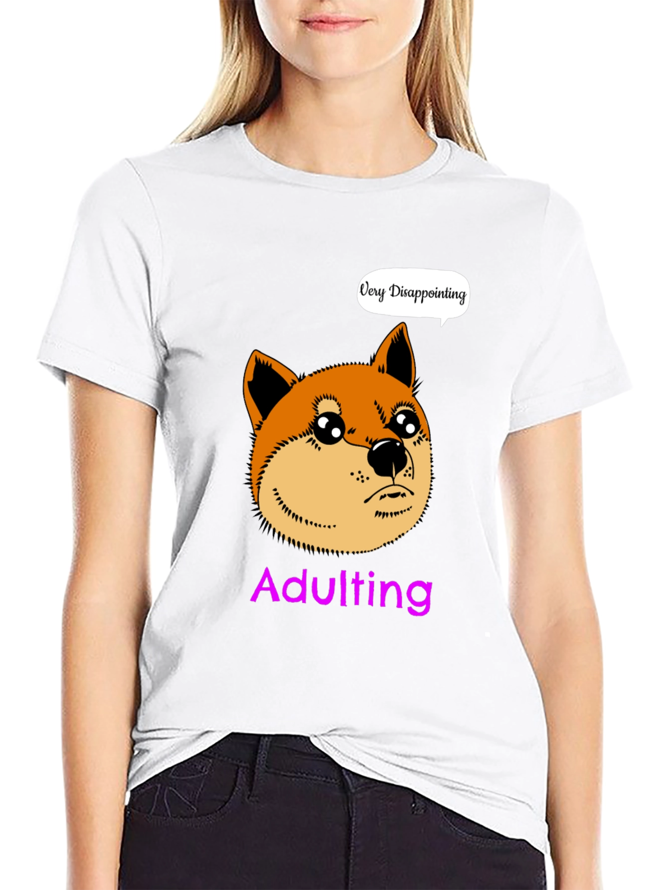 Adulting Disappointment Doge Meme Graphic T-Shirt