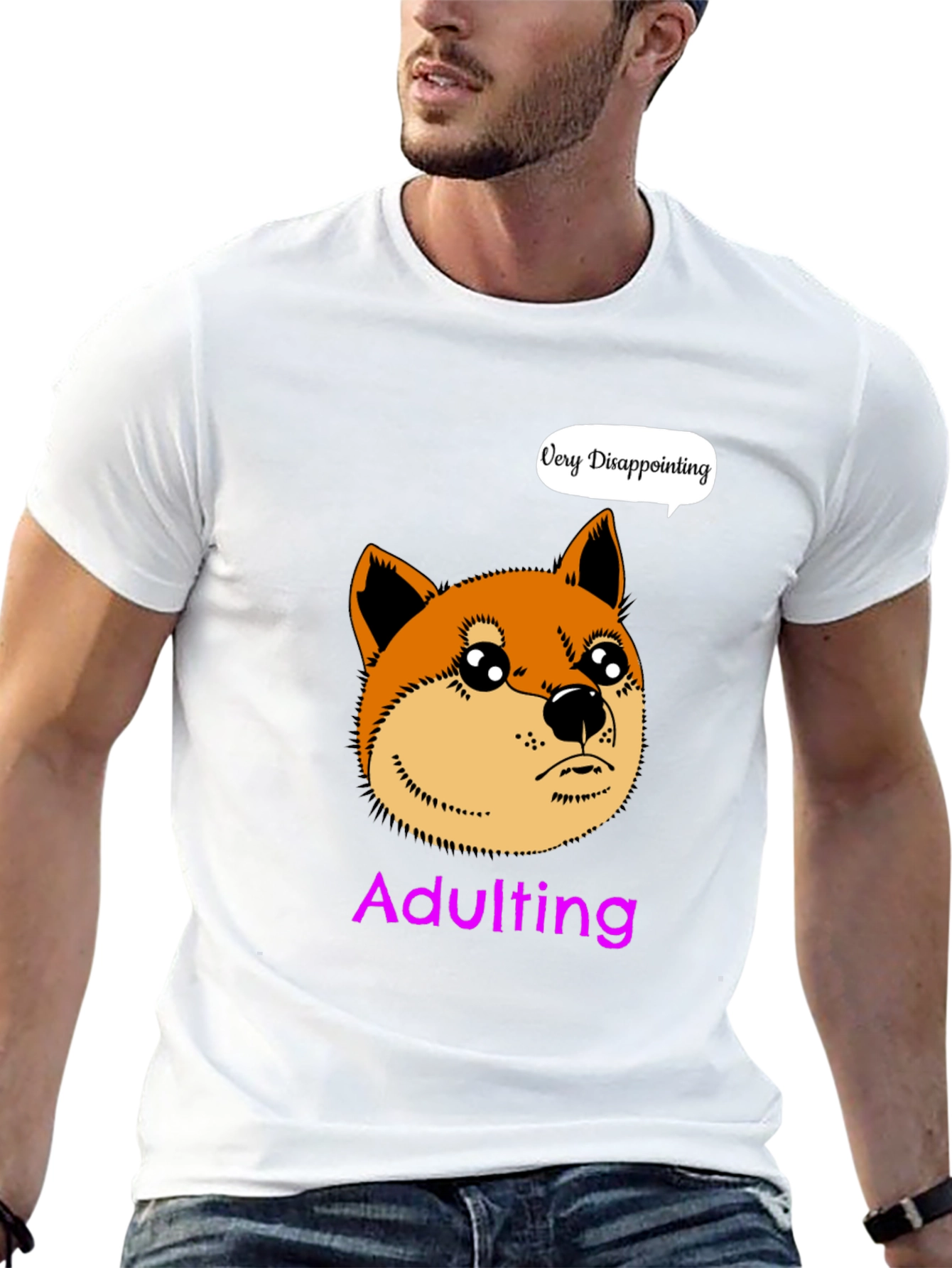 Adulting Disappointment Doge Meme Graphic T-Shirt