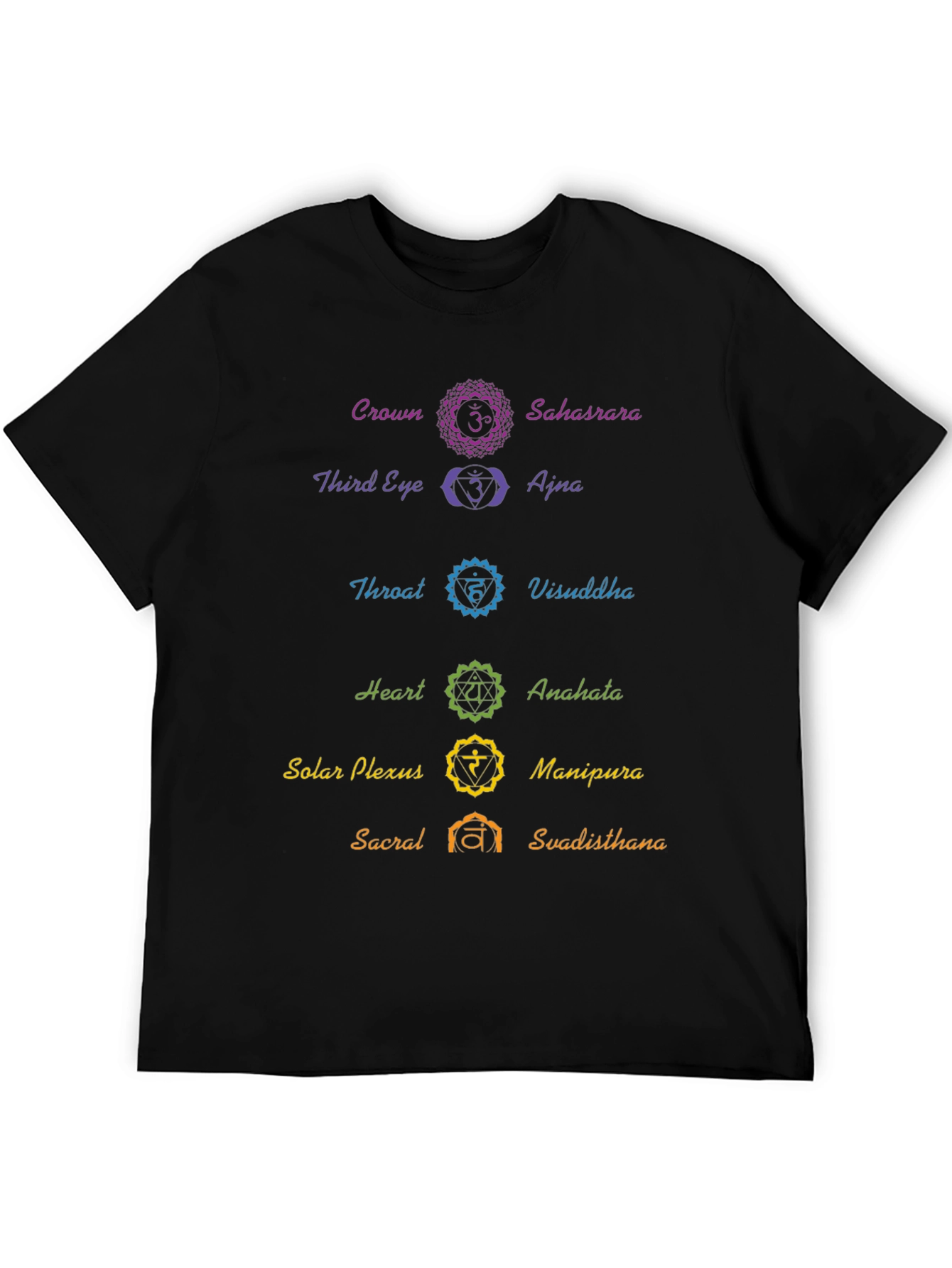 Chakra Symbol T-Shirt - Spiritual Yoga Meditation Tee