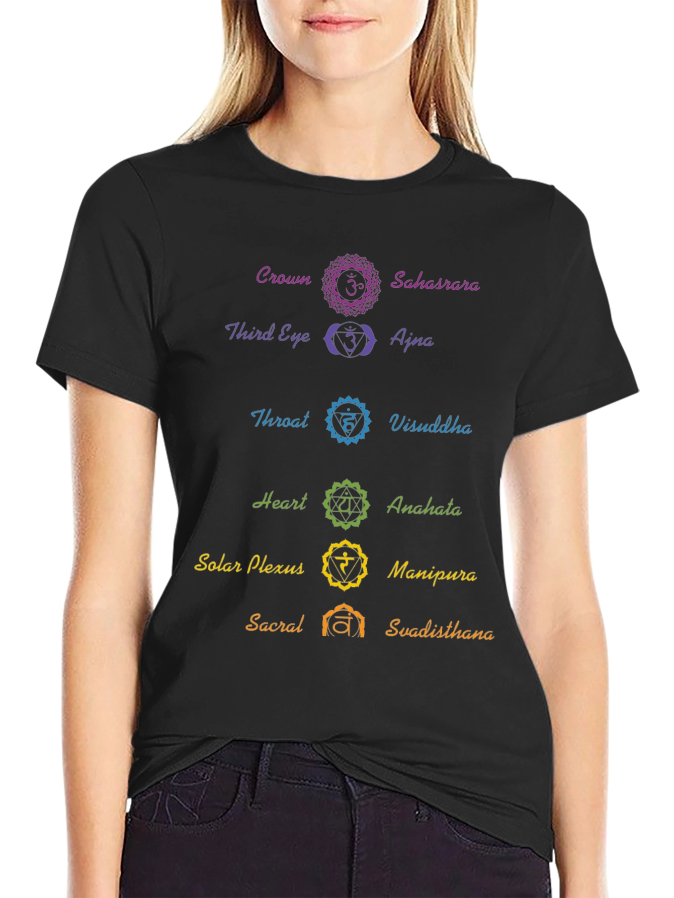 Chakra Symbol T-Shirt - Spiritual Yoga Meditation Tee