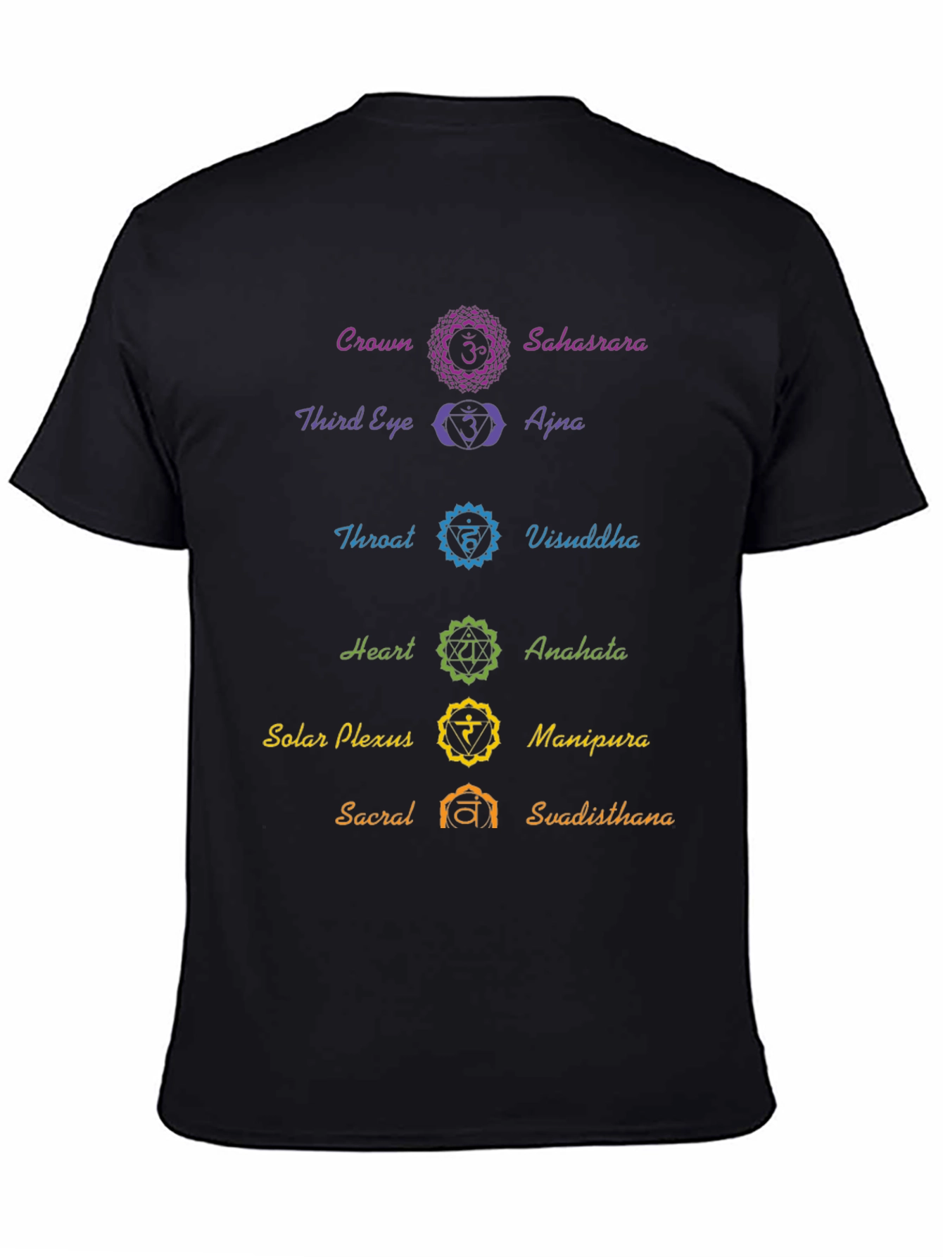 Chakra Symbol T-Shirt - Spiritual Yoga Meditation Tee