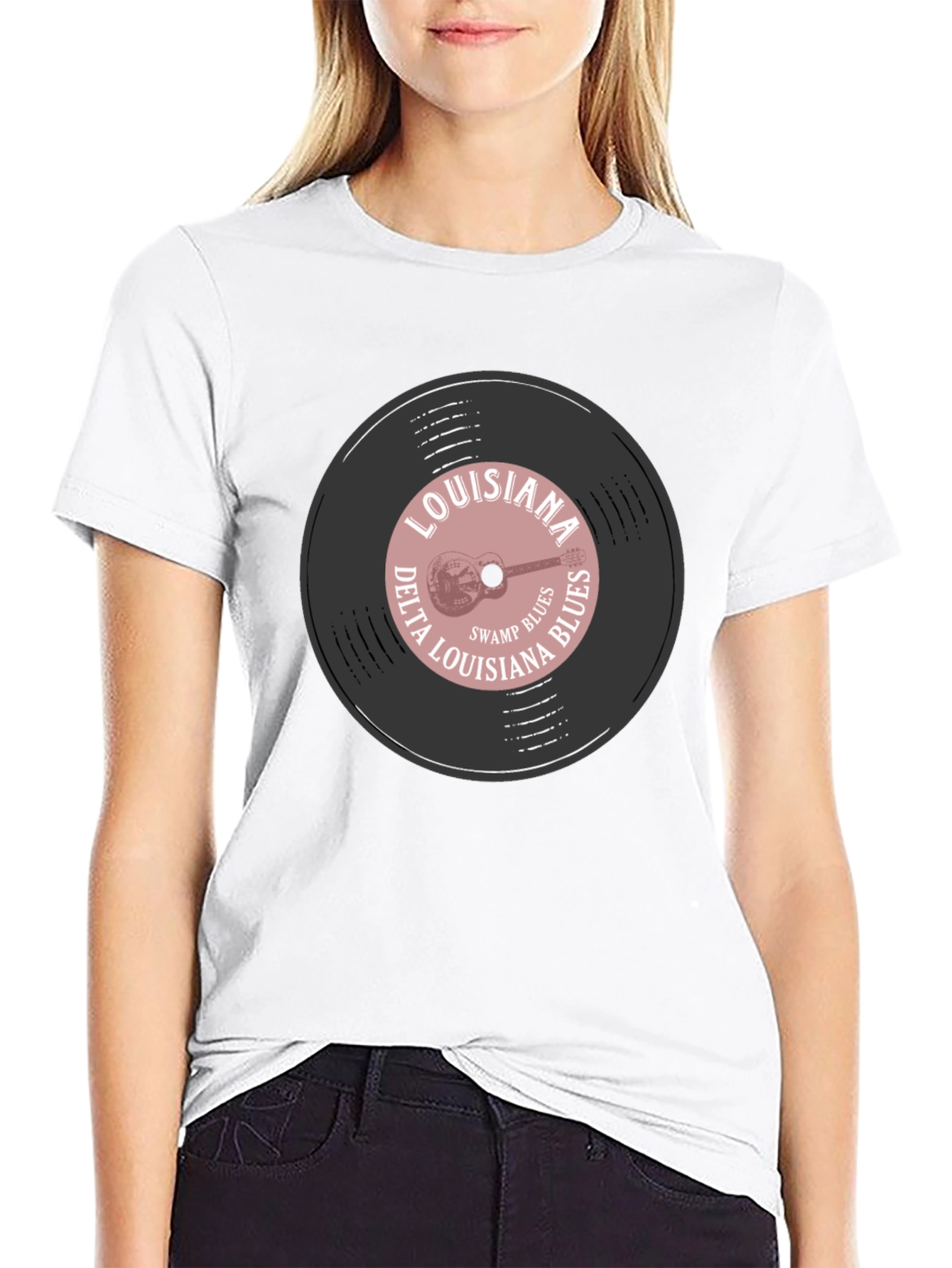 Louisiana Delta Blues Record Graphic T-Shirt